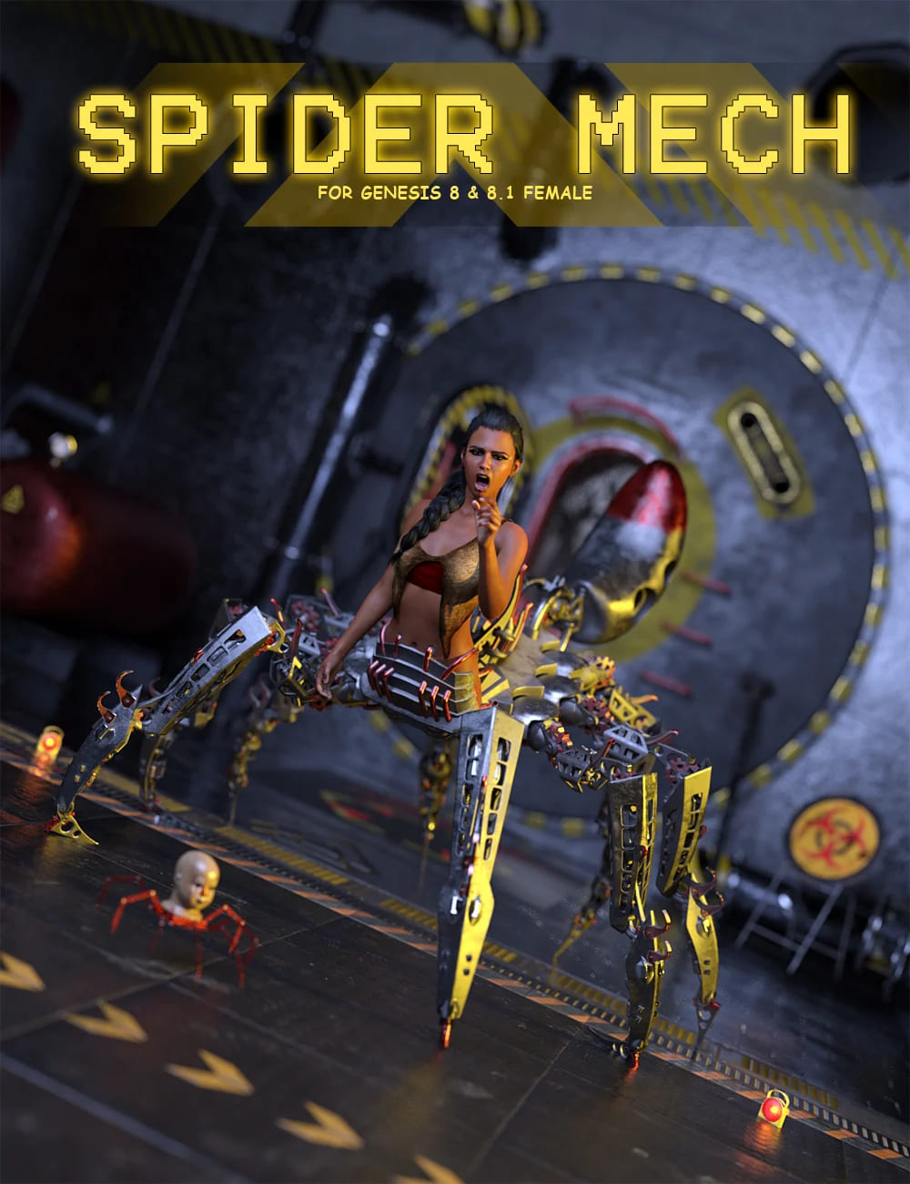 Spider Mech for Genesis 8 and 8.1 Female_DAZ3D下载站