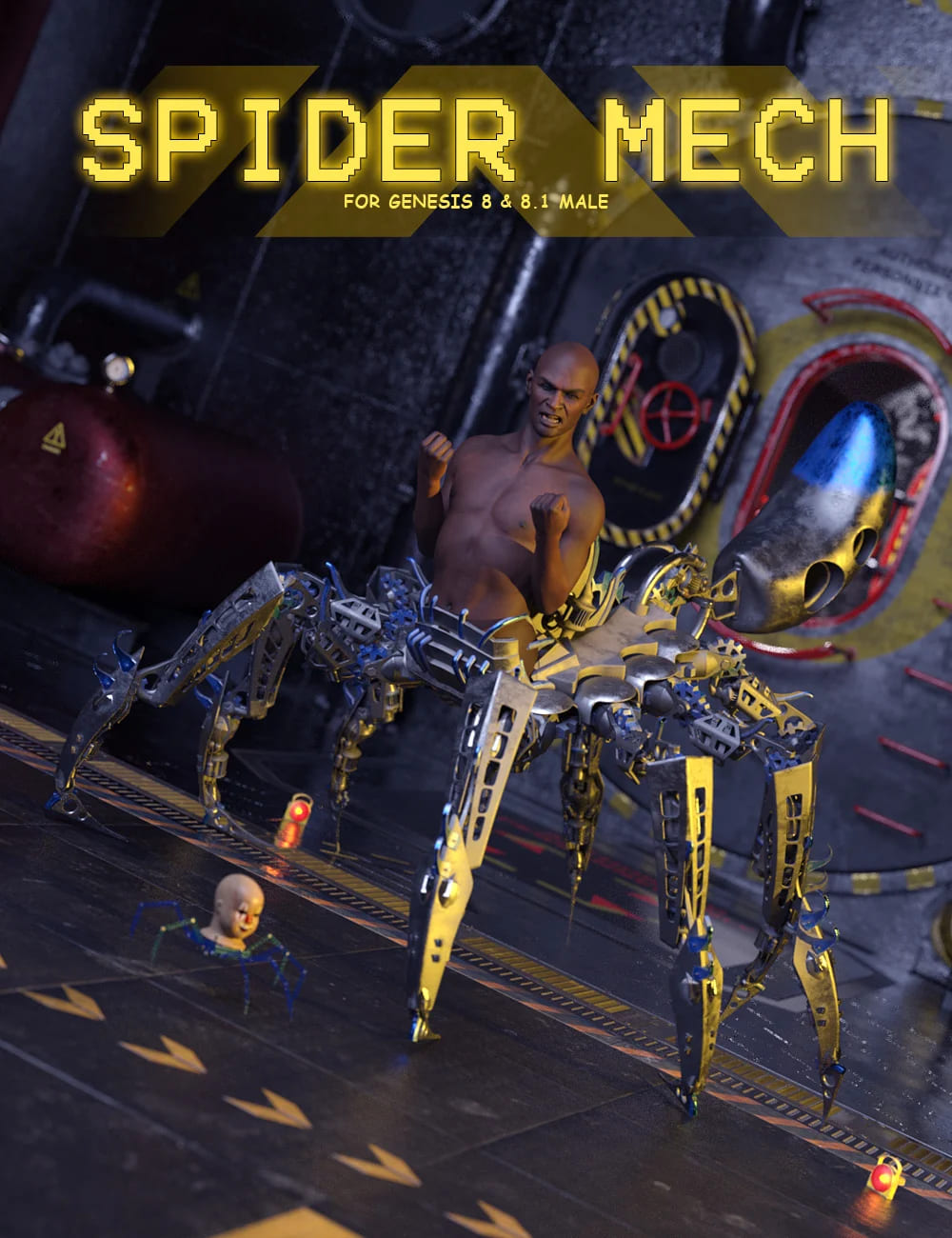 Spider Mech for Genesis 8 and 8.1 Male_DAZ3D下载站