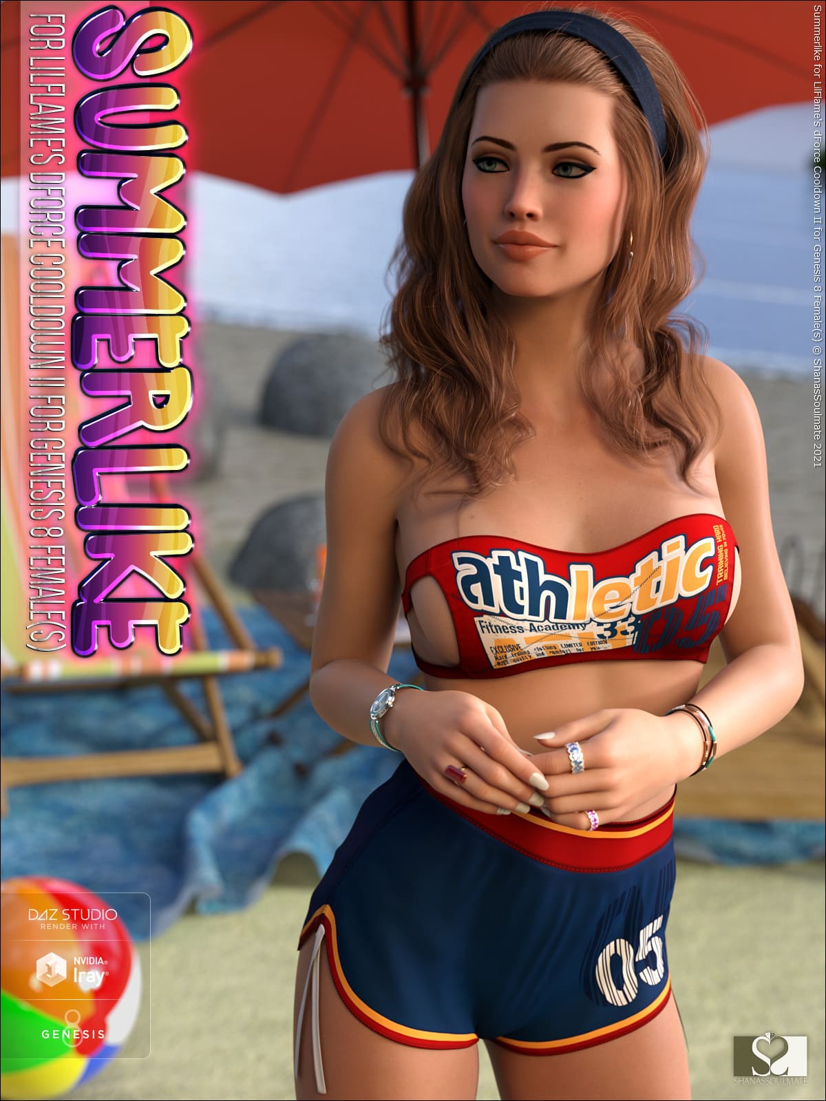 Summerlike for dForce Cooldown II for Genesis 8 Female(s)_DAZ3D下载站