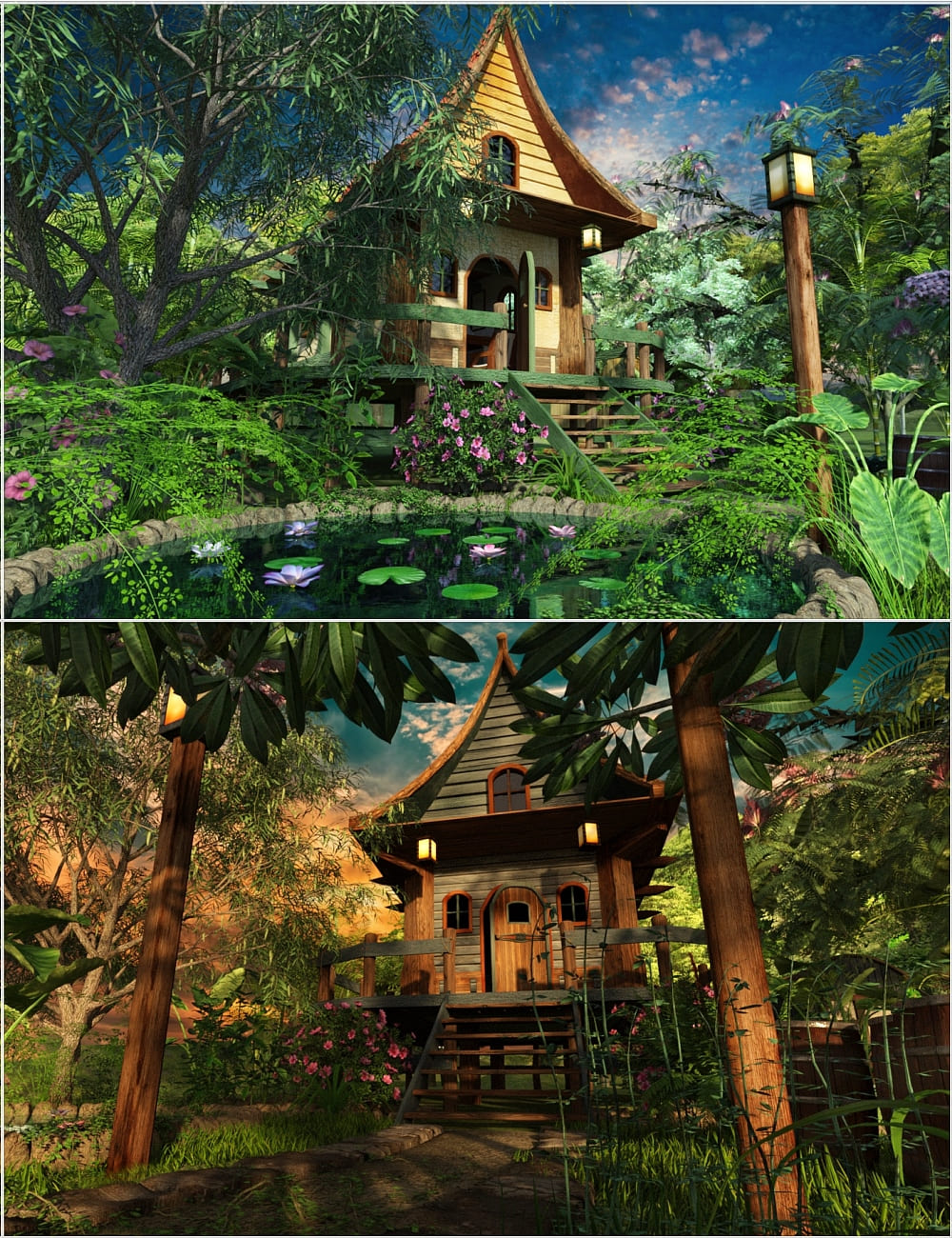 Tiny House and Parklands_DAZ3D下载站