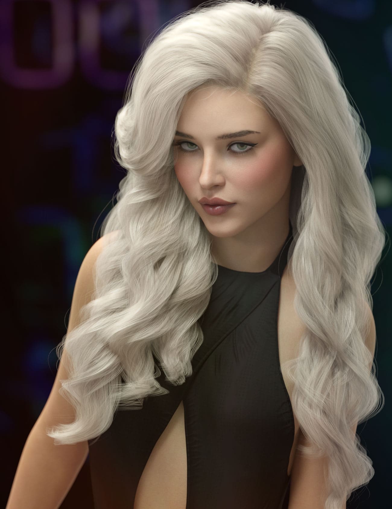Ursula Hair for Genesis 3, 8, and 8.1 Females_DAZ3D下载站