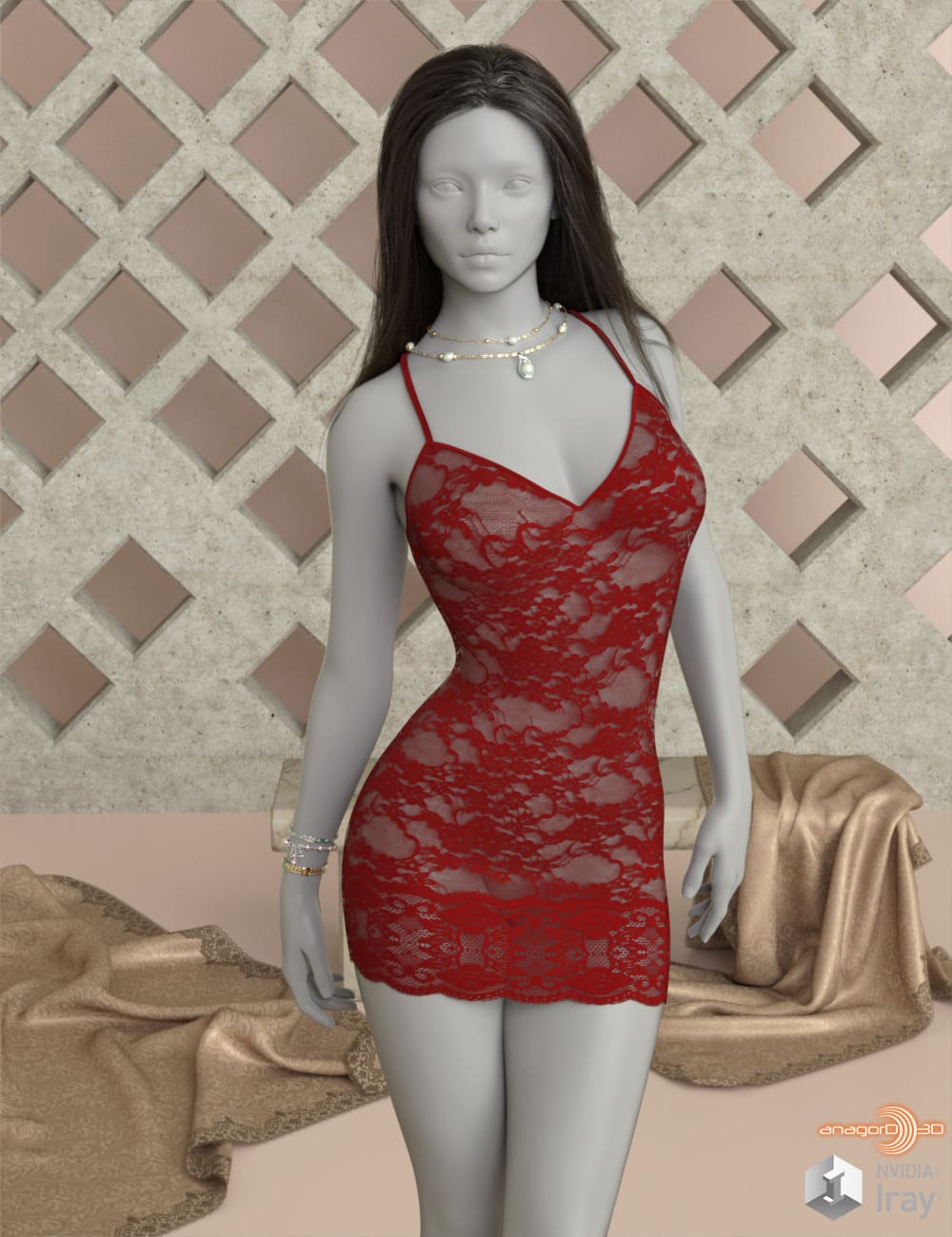 VERSUS – dForce Party Dress for Genesis 8 and 8.1 Females_DAZ3D下载站