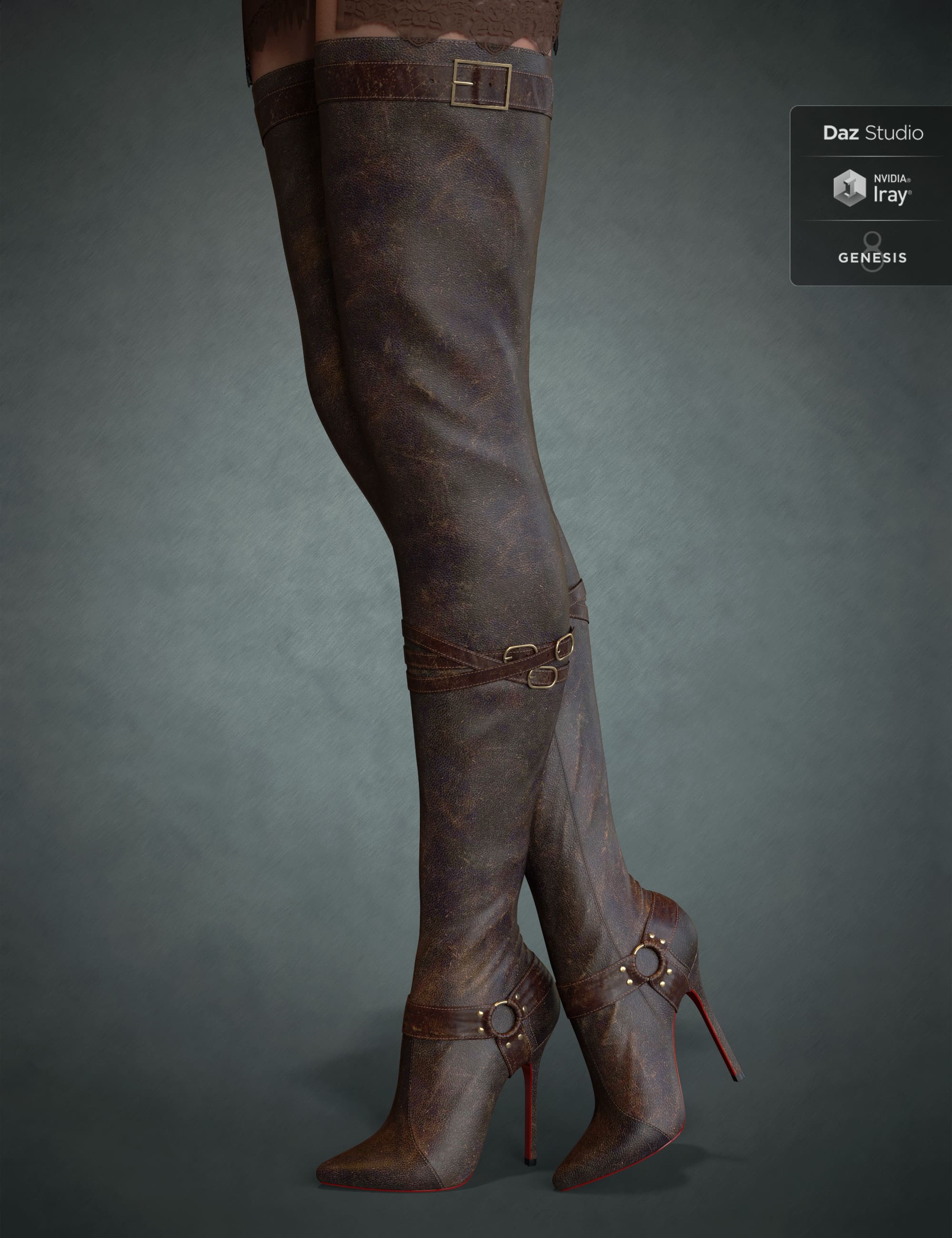 Vertigo High Heel Boots for Genesis 3, 8 and 8.1 Females_DAZ3D下载站
