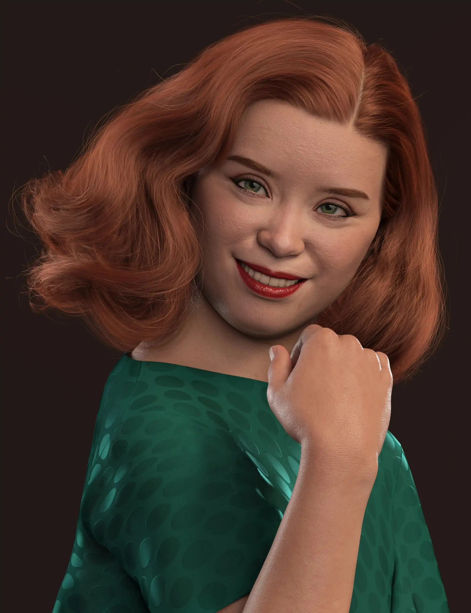 Vintage Curl Hair for Genesis 8 and Genesis 8.1 Females_DAZ3DDL