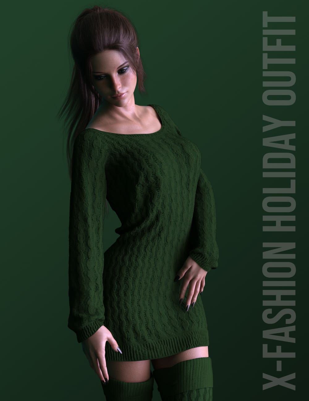 X-Fashion Holiday Outfit for Genesis 8 Females_DAZ3D下载站