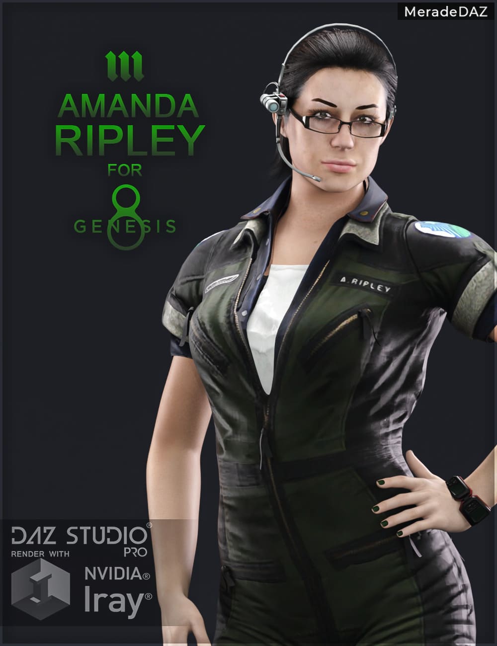 Amanda Ripley for Genesis 8 and 8.1 Female_DAZ3D下载站