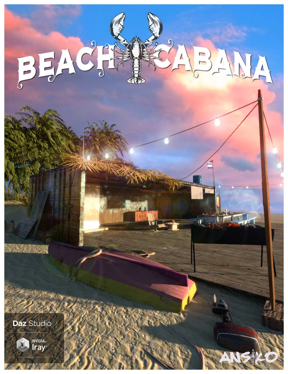 Beach Cabana_DAZ3D下载站