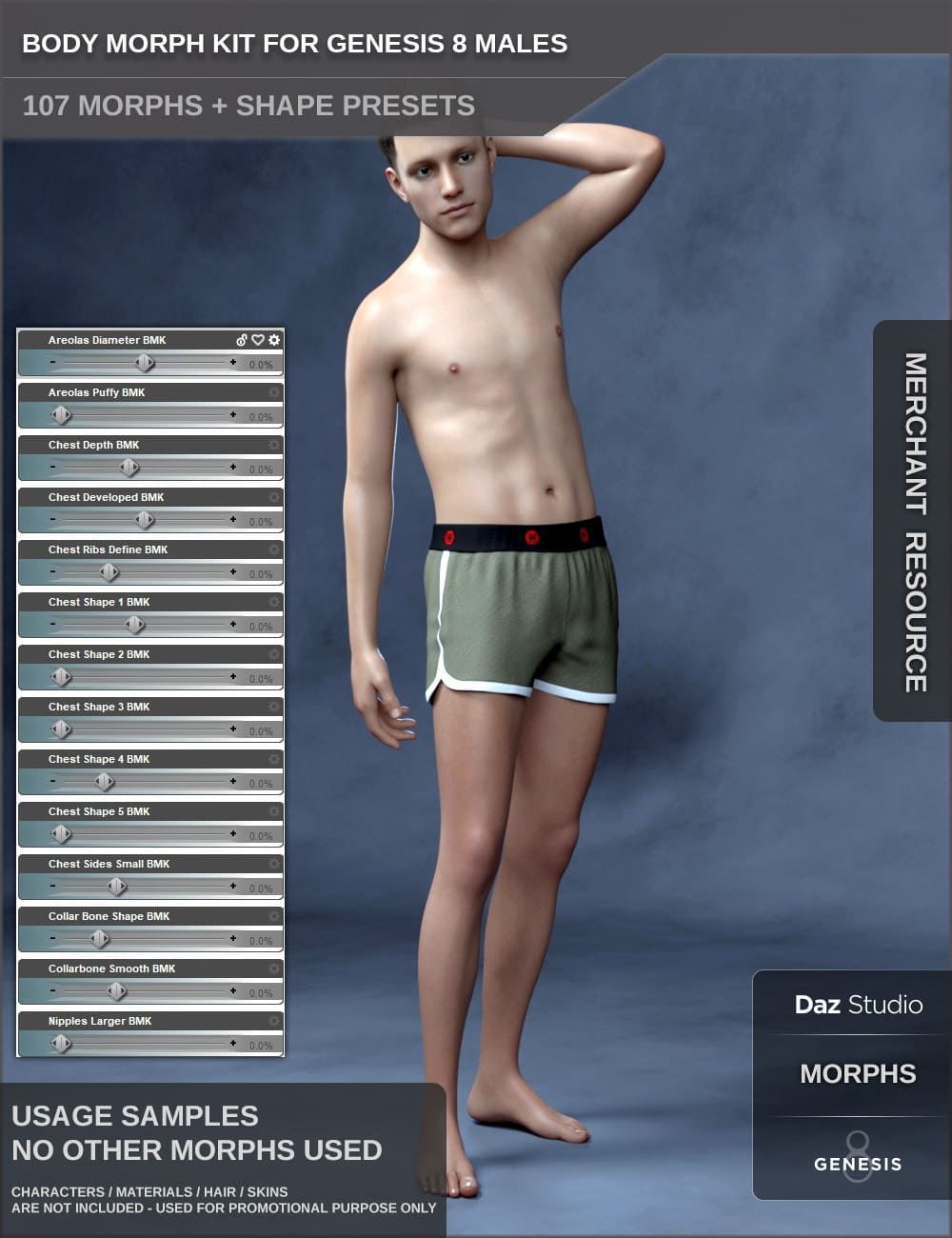 Body Morph Kit for Genesis 8 Male_DAZ3D下载站
