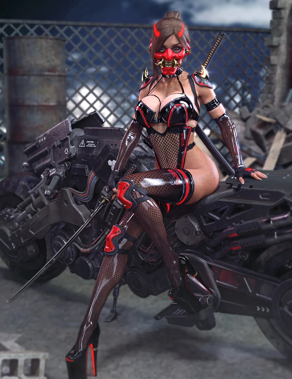 Cyber Samurai Expansion for Umbra Outfit_DAZ3D下载站