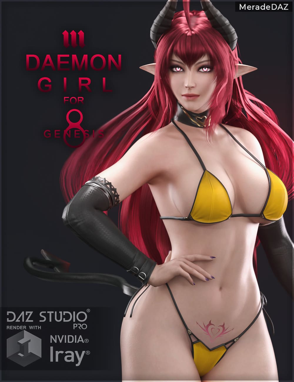 Daemon Girl for Genesis 8 and 8.1 Female_DAZ3D下载站