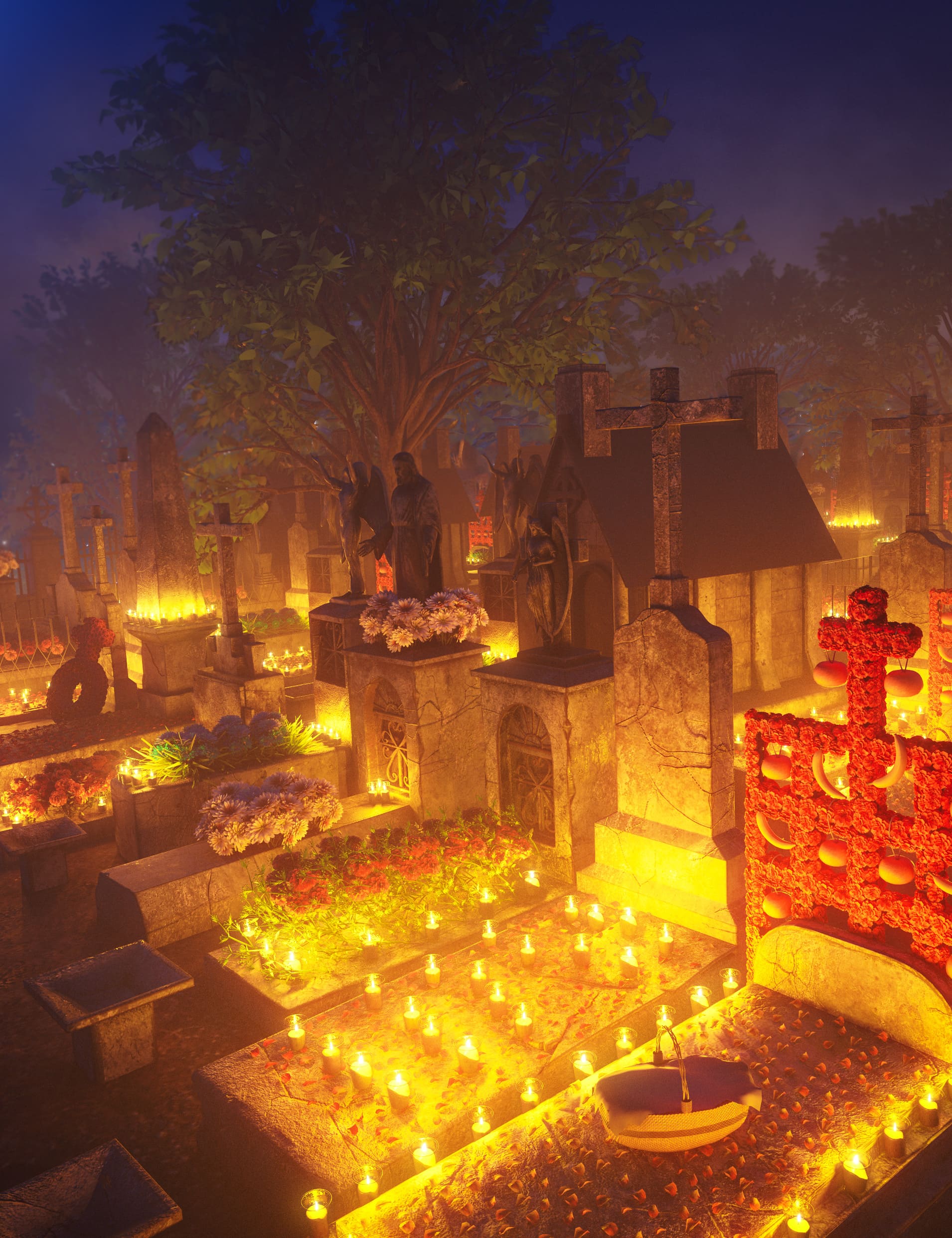 Day of the Dead Cemetery_DAZ3DDL