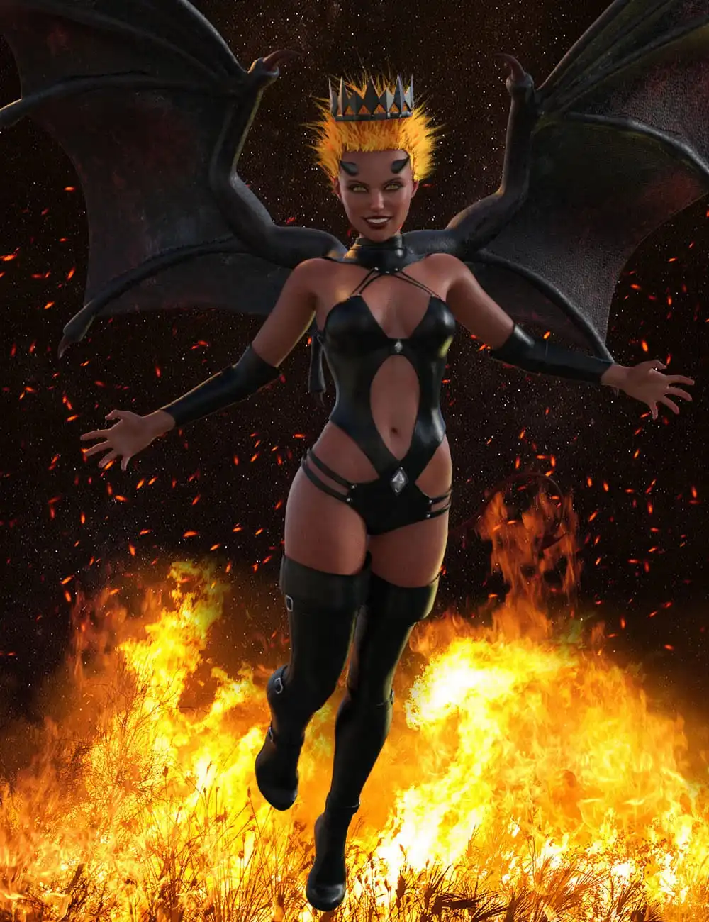 dForce Diamond Queen Outfit for Genesis 8 Females_DAZ3D下载站