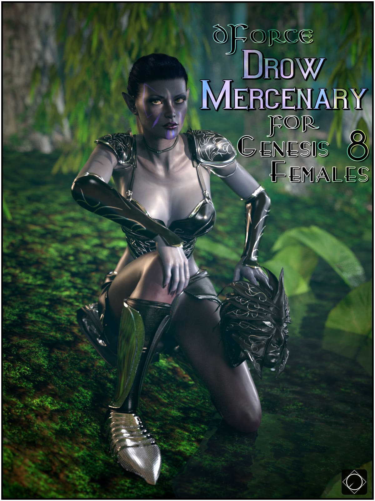 dForce Drow Mercenary for Genesis 8 Females_DAZ3D下载站