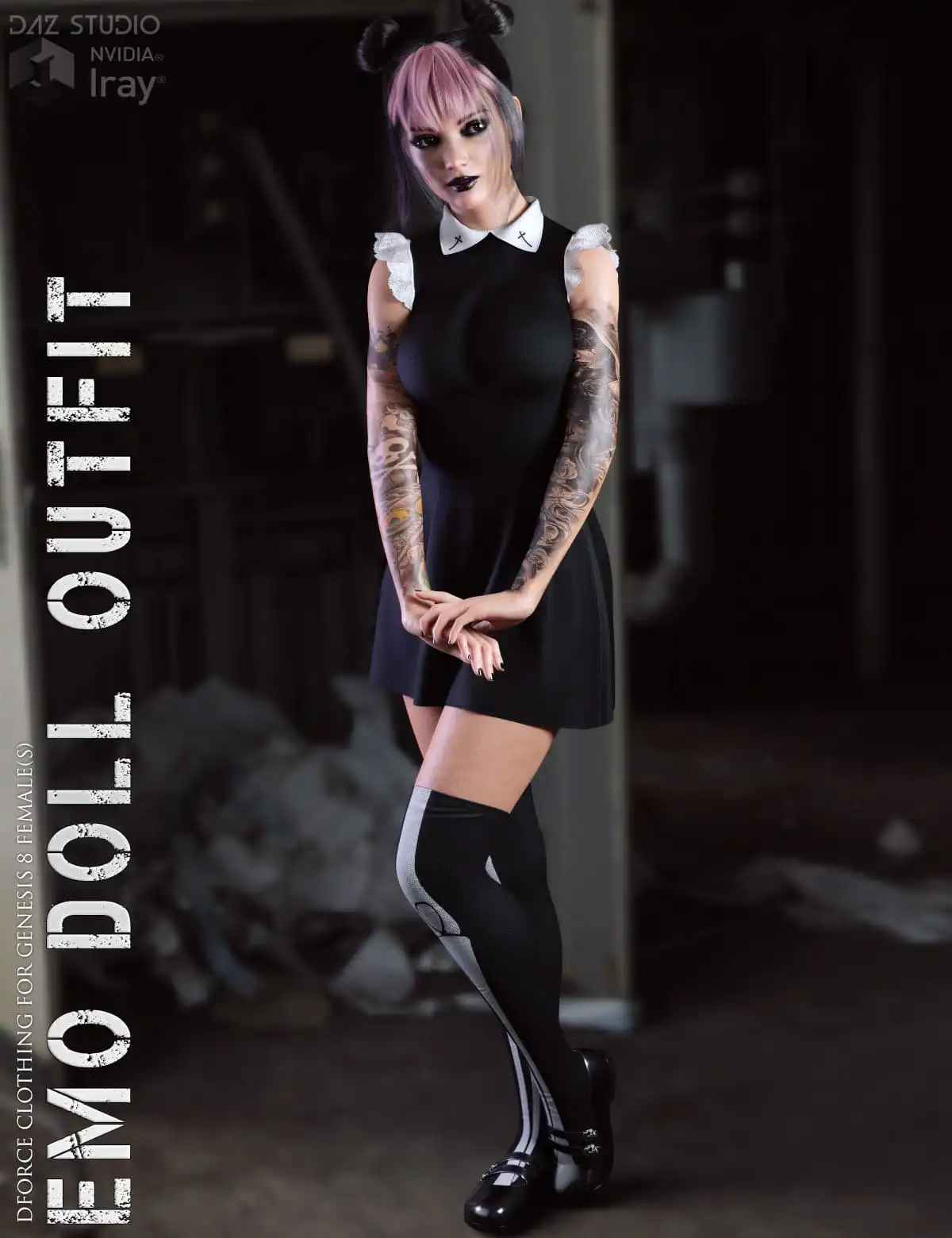 dForce Emo Doll Outfit for Genesis 8 Females_DAZ3DDL
