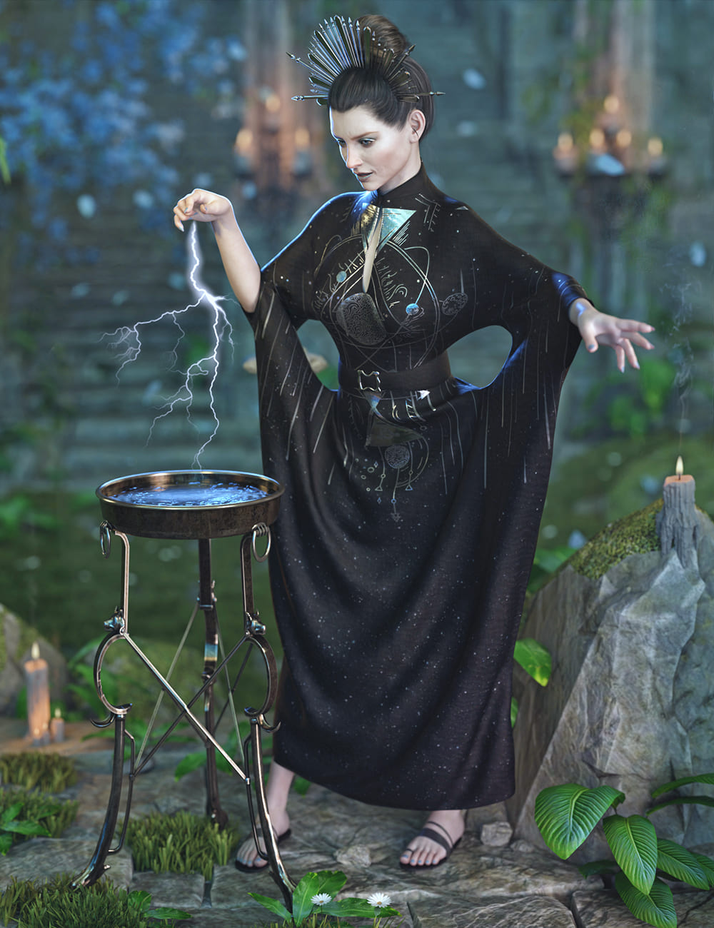 dForce High Priestess Outfit for Genesis 8 Females_DAZ3D下载站