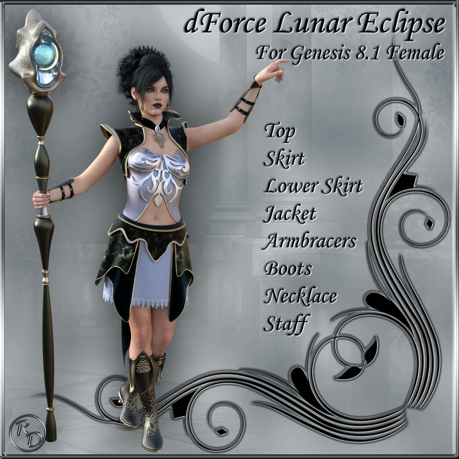 dForce Lunar Eclipse for Genesis 8.1 Female_DAZ3D下载站