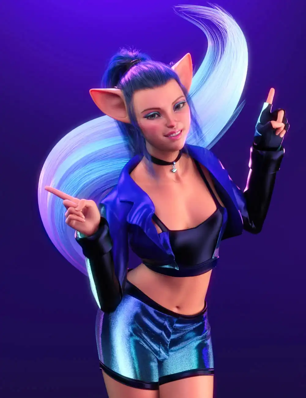 dForce Music Queen Outfit for Genesis 8 and 8.1 Females_DAZ3DDL