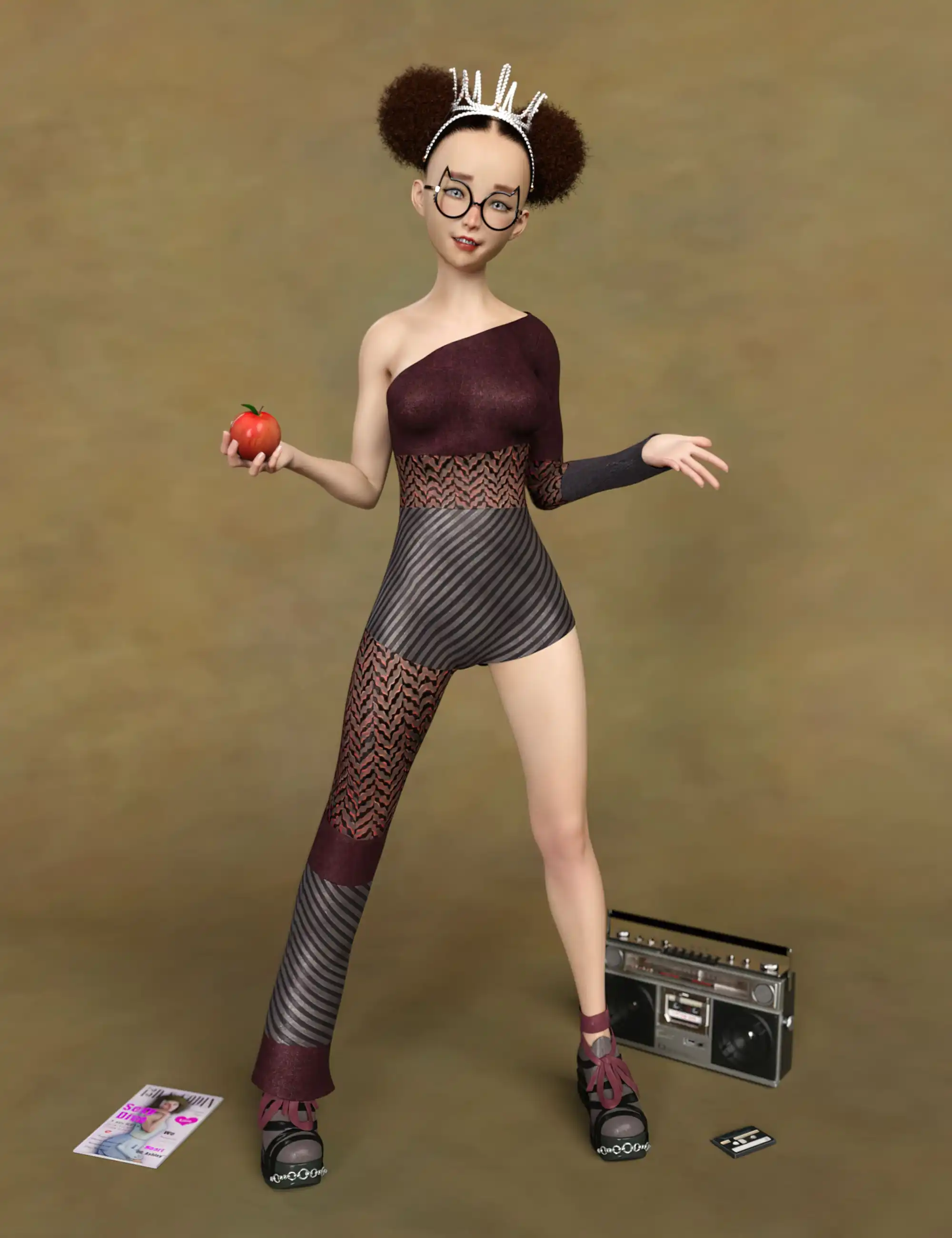 dForce Retro Catsuit for Genesis 8 Female(s)_DAZ3D下载站