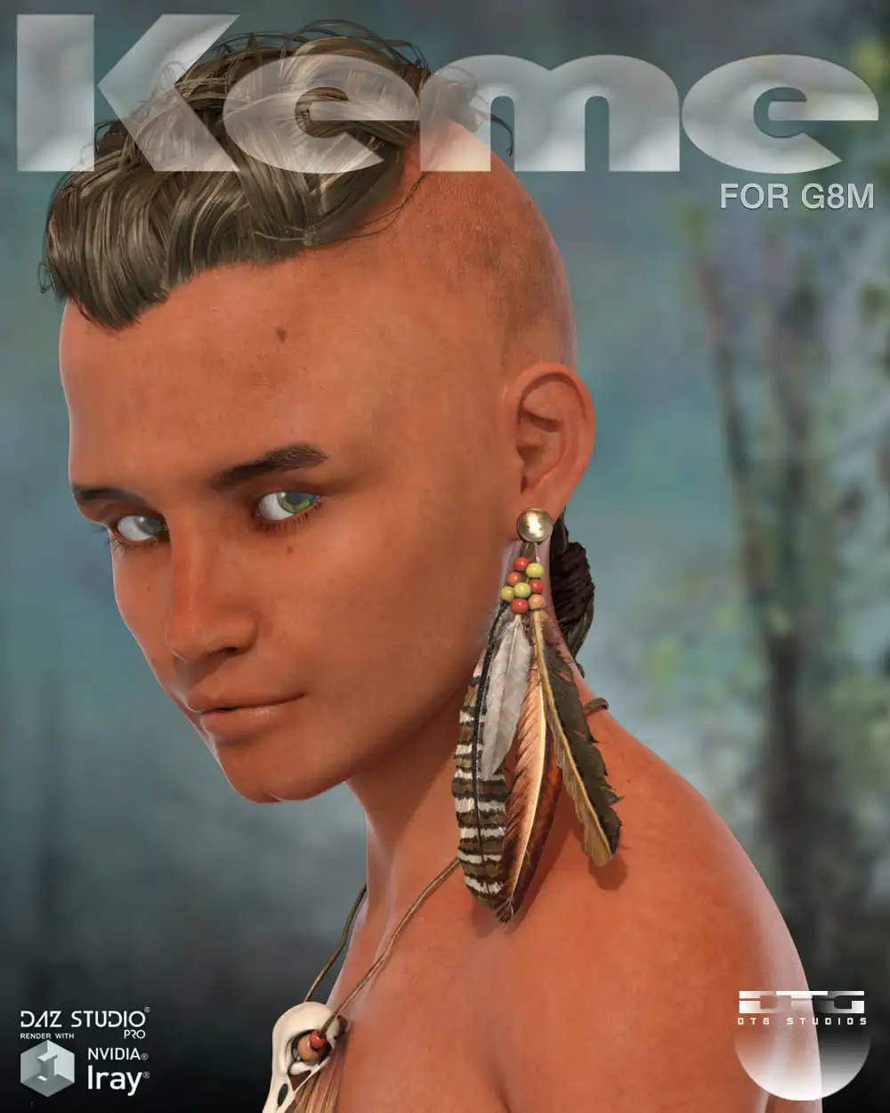 DTG Studios Keme for G8 Male_DAZ3D下载站