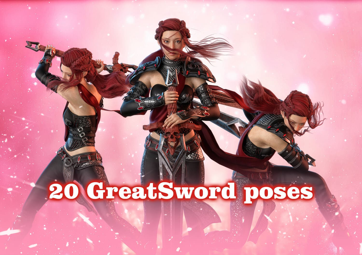 GreatSword poses for G8F_DAZ3D下载站