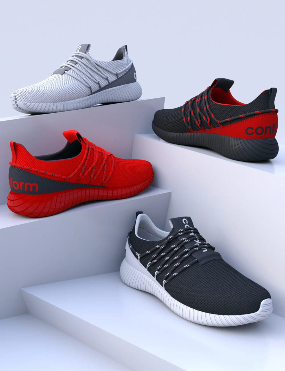 HL Conform Sneakers for Genesis 8 and 8.1 Males_DAZ3D下载站