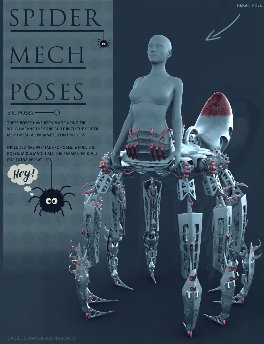 Itsy Bitsy Poses for the Spider Mech_DAZ3DDL