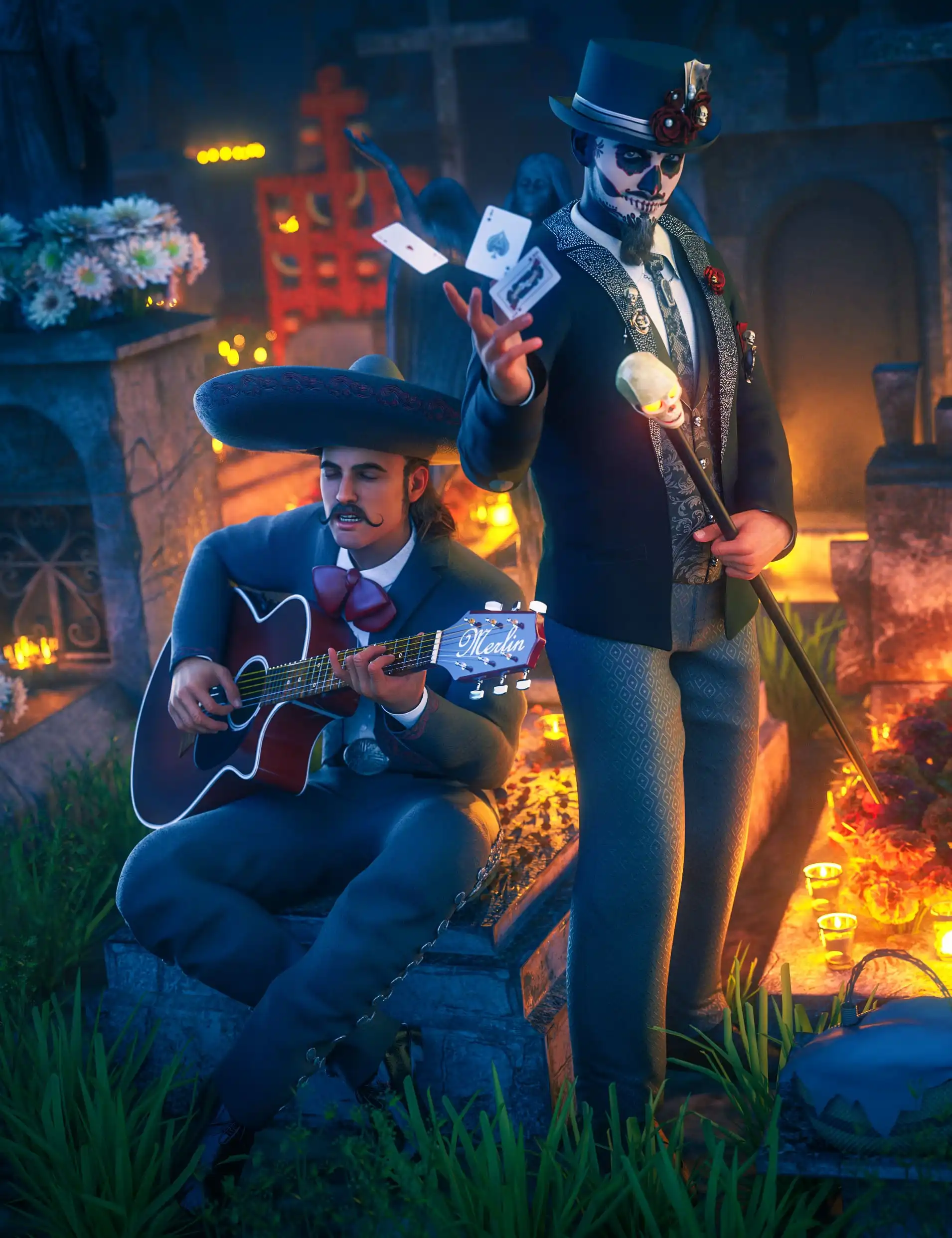 Pablo 8.1 Day of the Dead Bundle_DAZ3D下载站