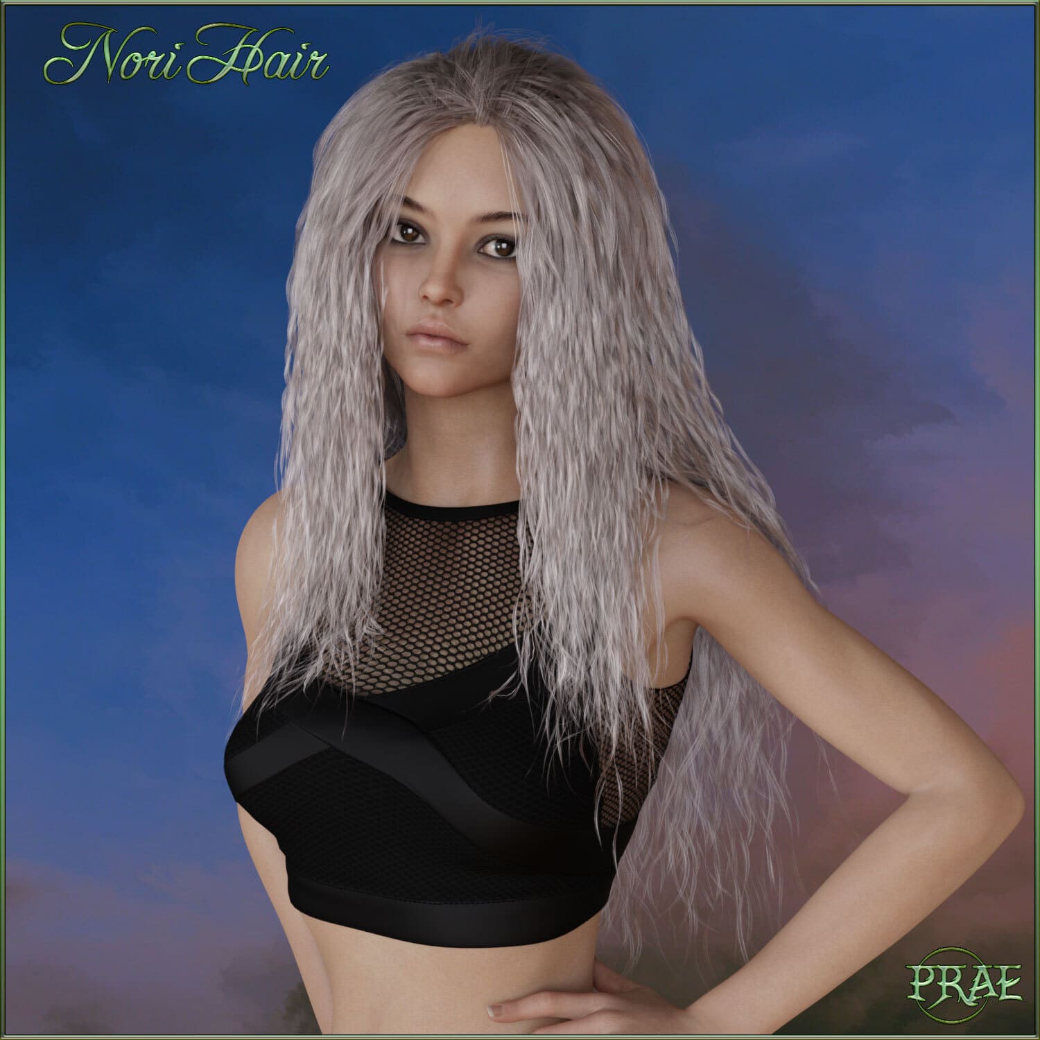 Prae-Nori Hair G8 Daz_DAZ3D下载站