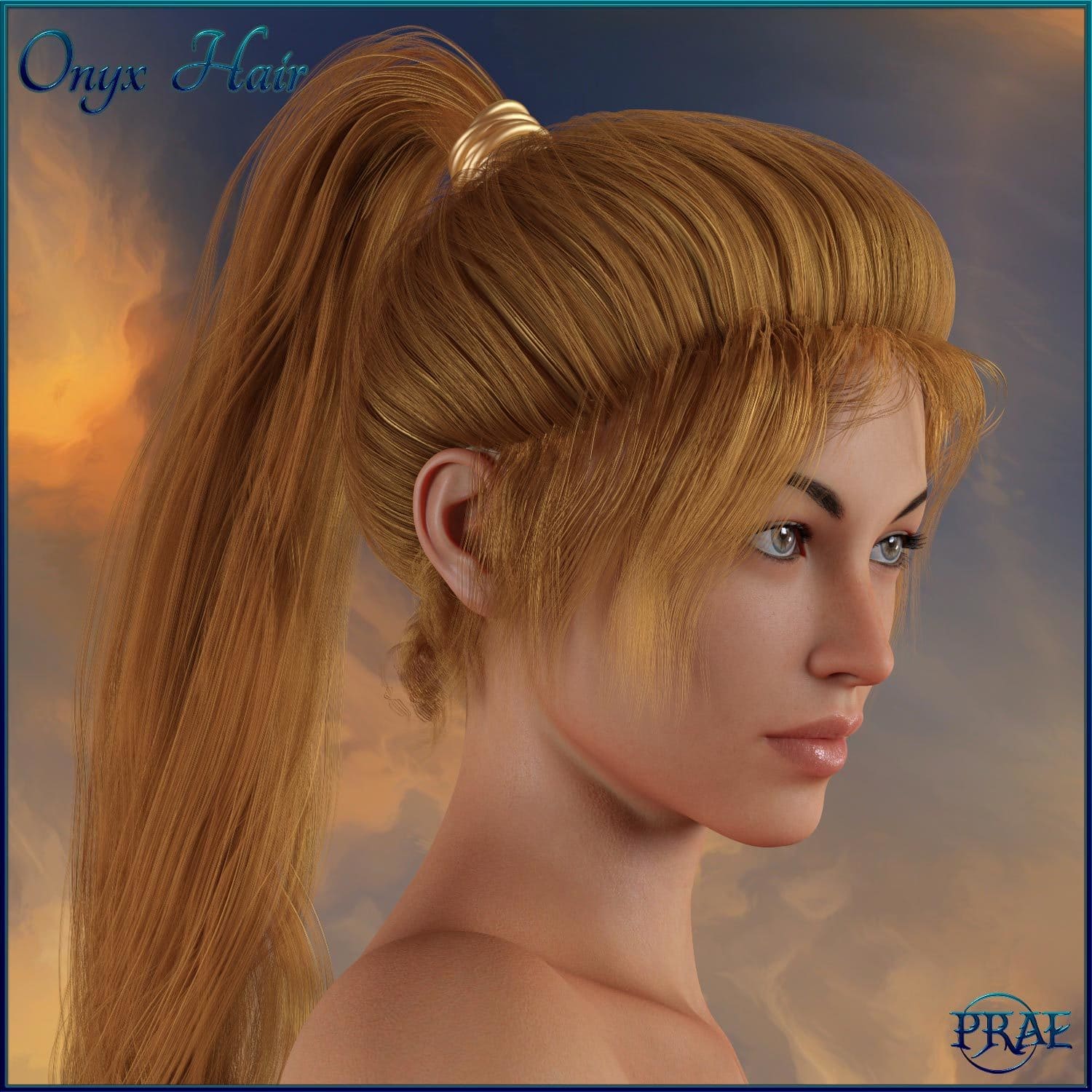 Prae-Onyx Hair G3G8 Daz_DAZ3D下载站