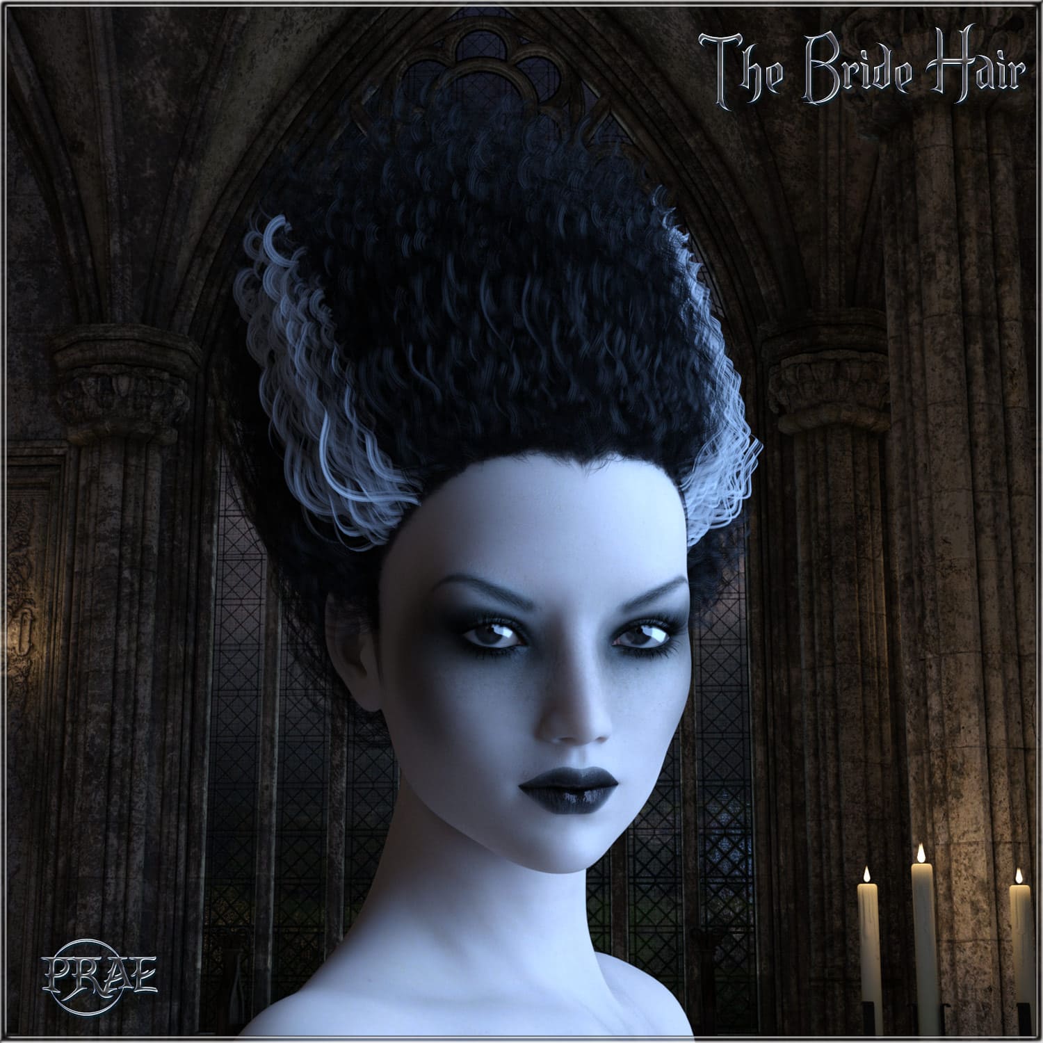 Prae-The Bride Hair G3/G8 Daz_DAZ3D下载站
