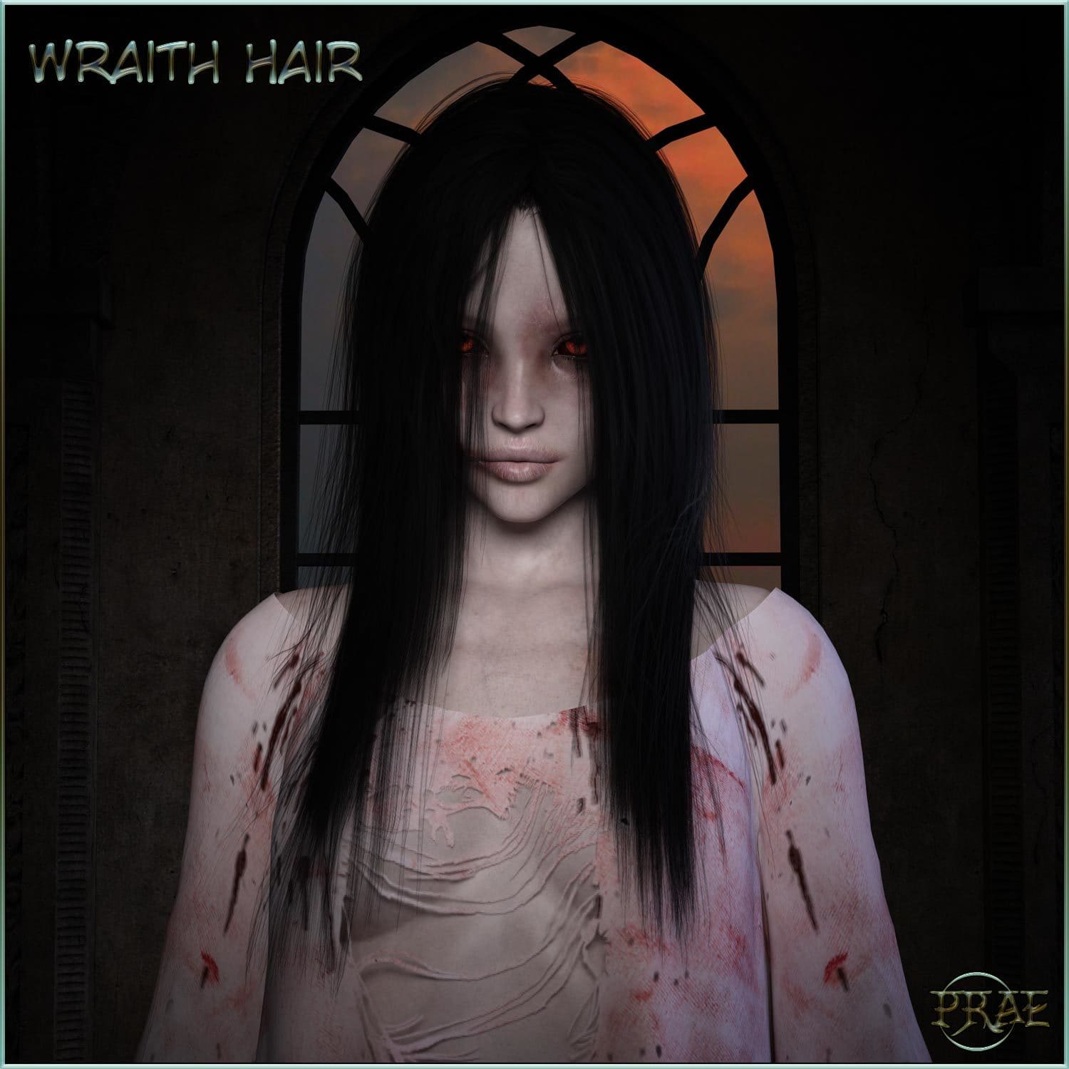 Prae-Wraith Hair For G8 Daz_DAZ3D下载站