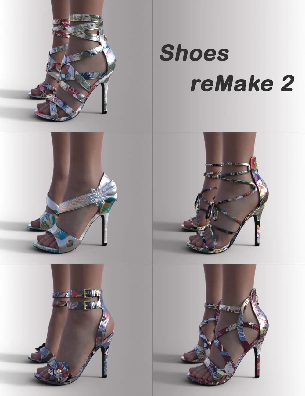 Shoes ReMake 2 for Genesis 8.1 Females_DAZ3D下载站