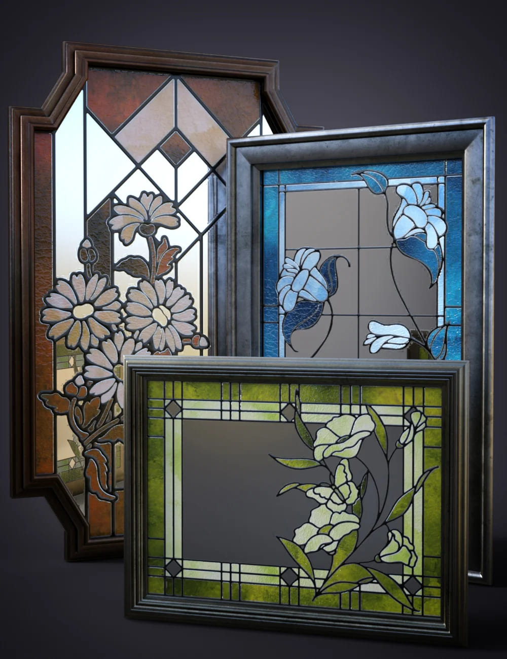 B.E.T.T.Y. Stained Glass Mirrors_DAZ3DDL