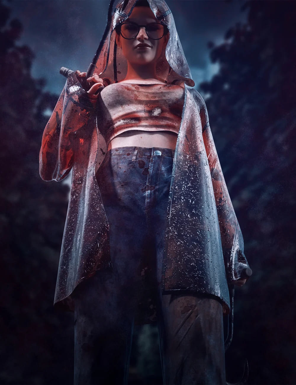 dForce Bloody Rain Outfit For Genesis 8 and 8.1 Females_DAZ3D下载站
