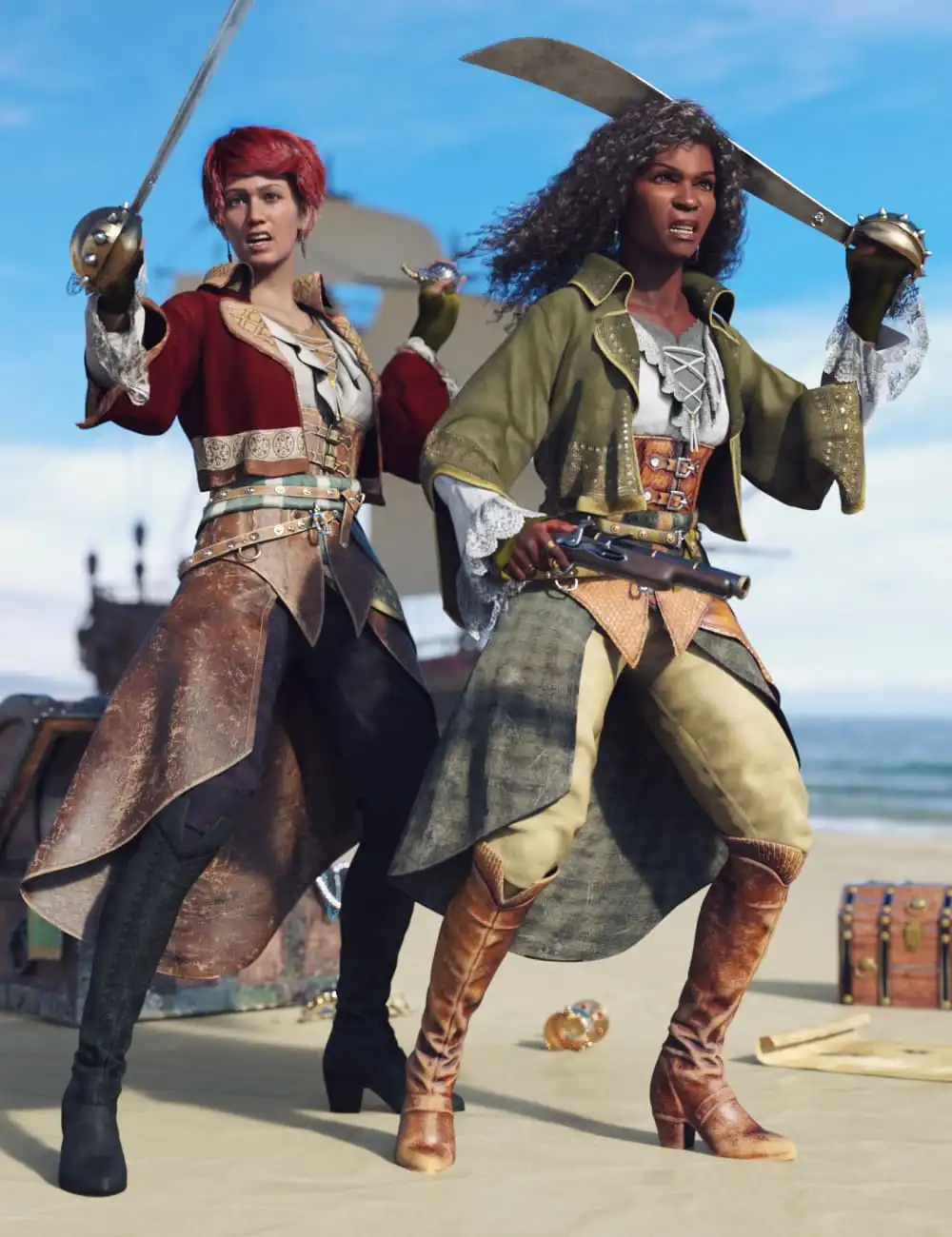 dForce Corsican Raider Outfit Textures_DAZ3DDL