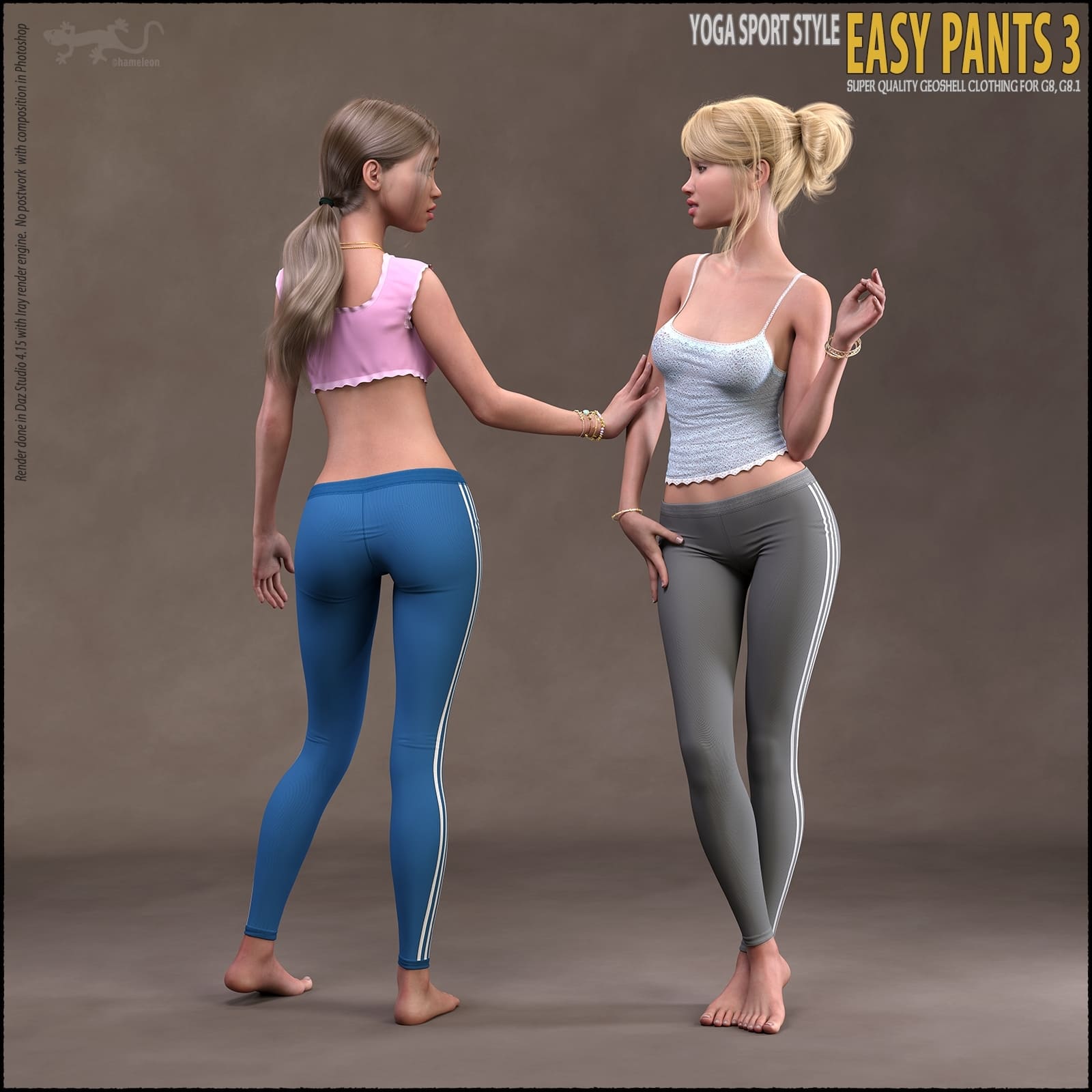 Easy Pants 3 for Genesis 8 and 8.1_DAZ3D下载站