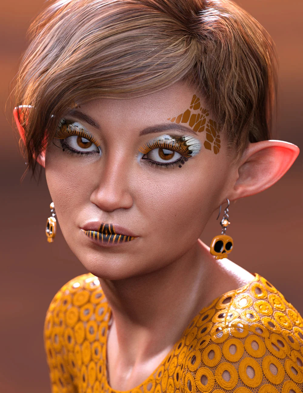 Extreme Closeup Flutterby Geoshell Makeups and Lashes for Genesis 8 Female(s)_DAZ3DDL
