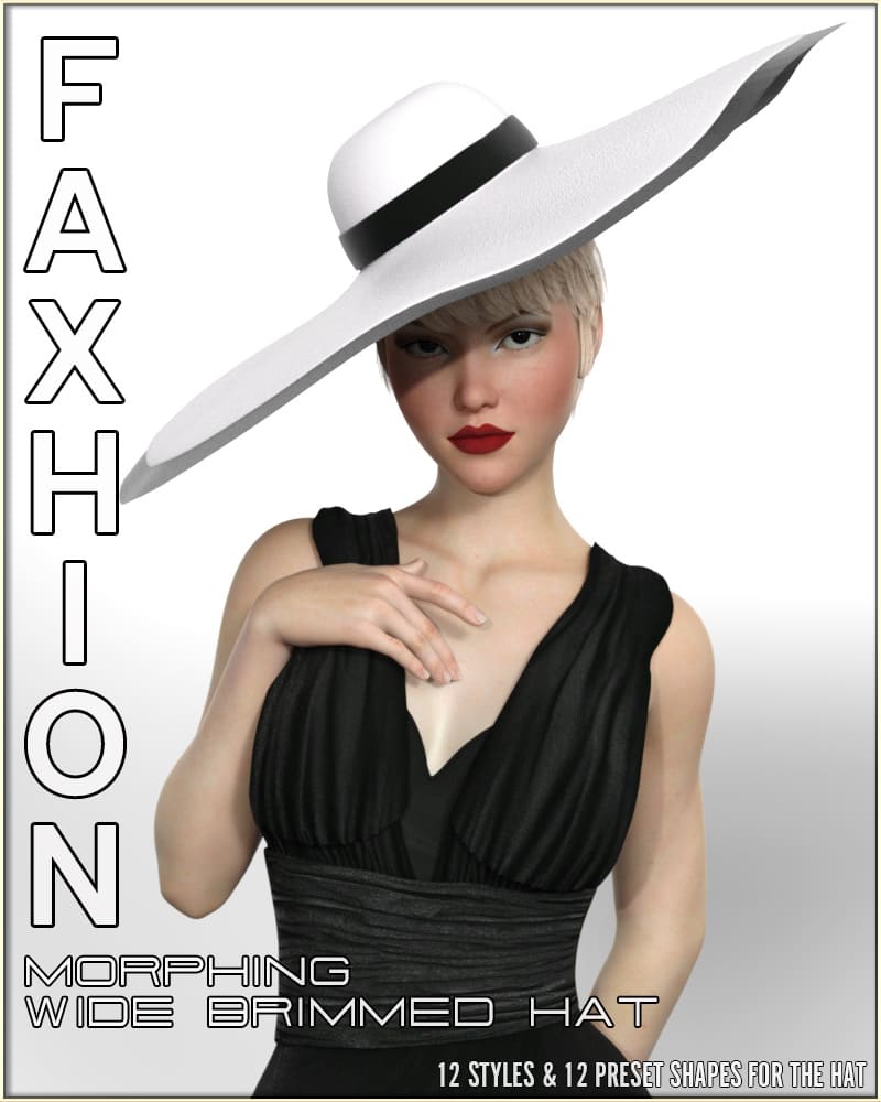 Faxhion – Morphing Wide Brimmed Hat_DAZ3DDL