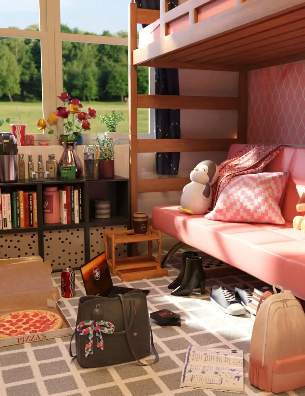 FG College Dorm Props_DAZ3DDL