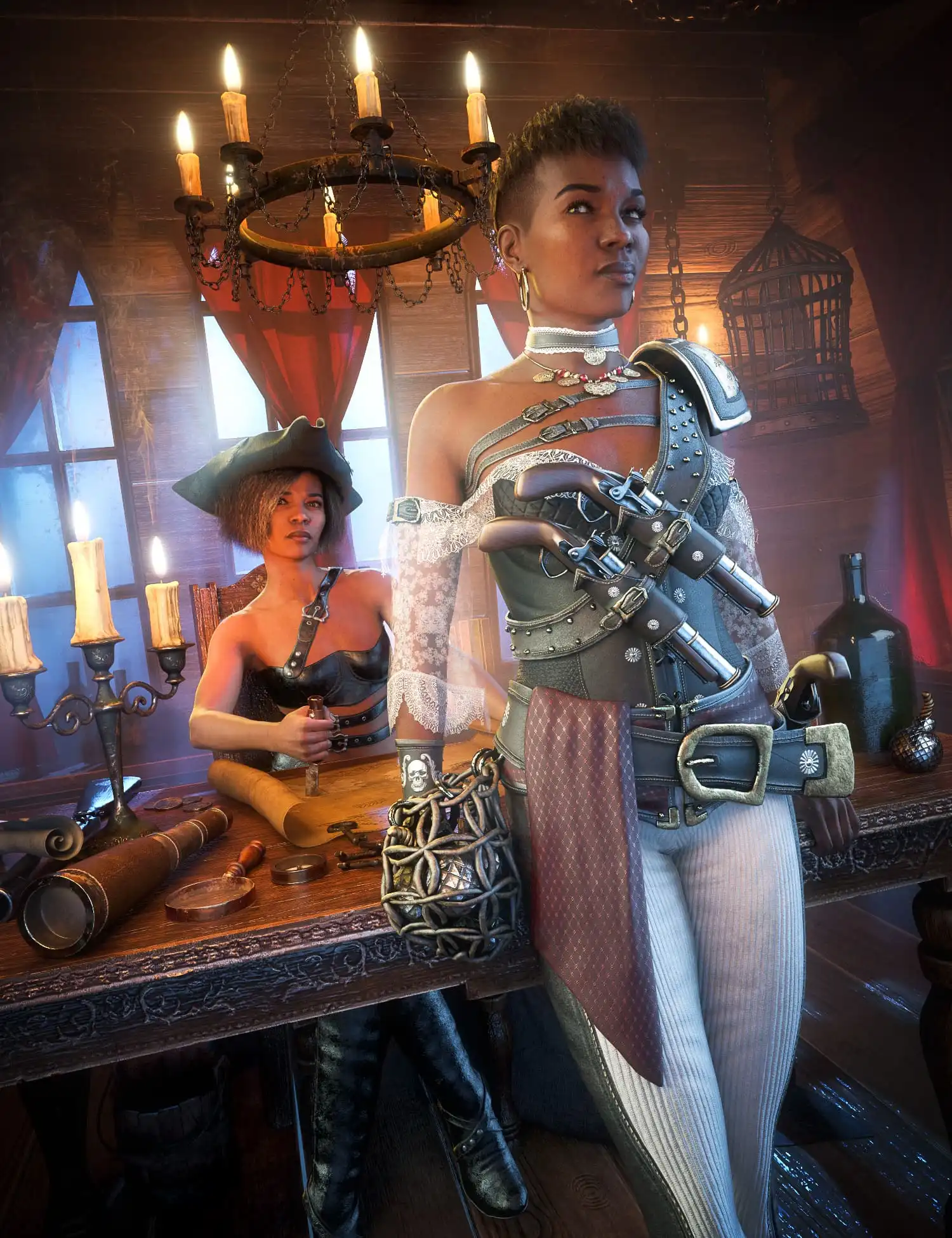 Jinx Jones 8.1 Captain of the Seas Bundle_DAZ3D下载站