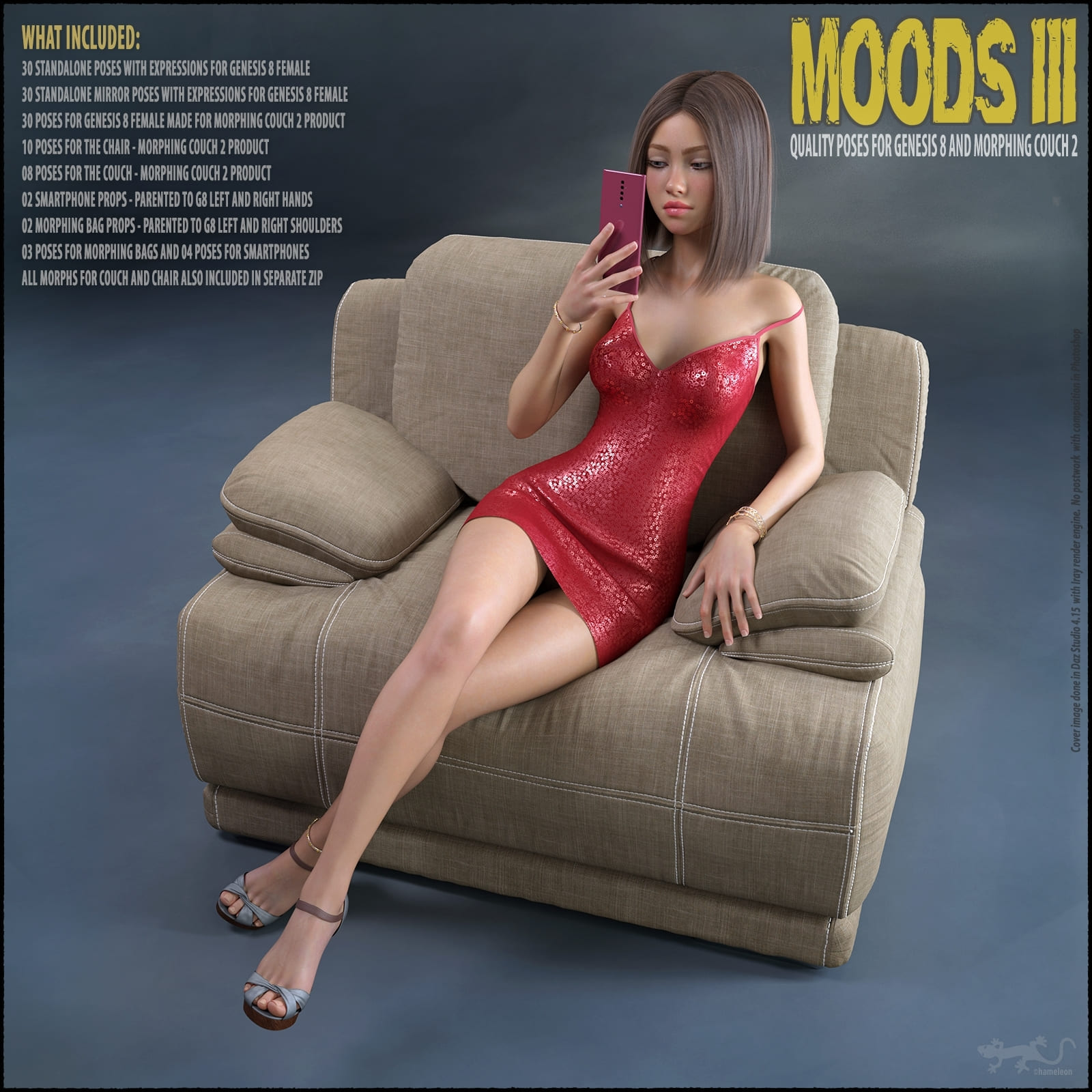 Moods 3 – Poses for Genesis 8_DAZ3D下载站