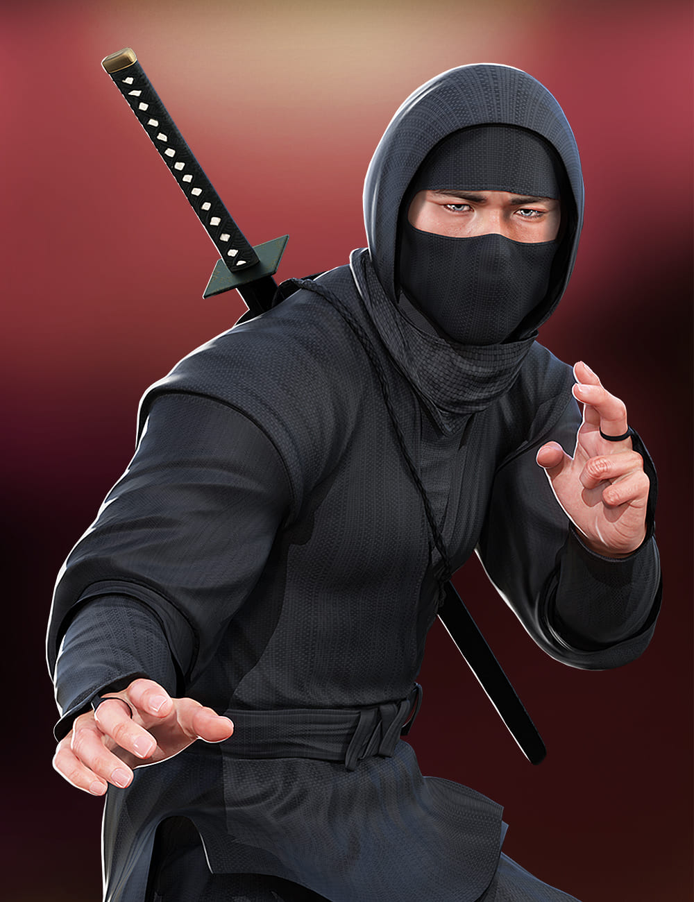 Ninja Animations for Genesis 8_DAZ3D下载站
