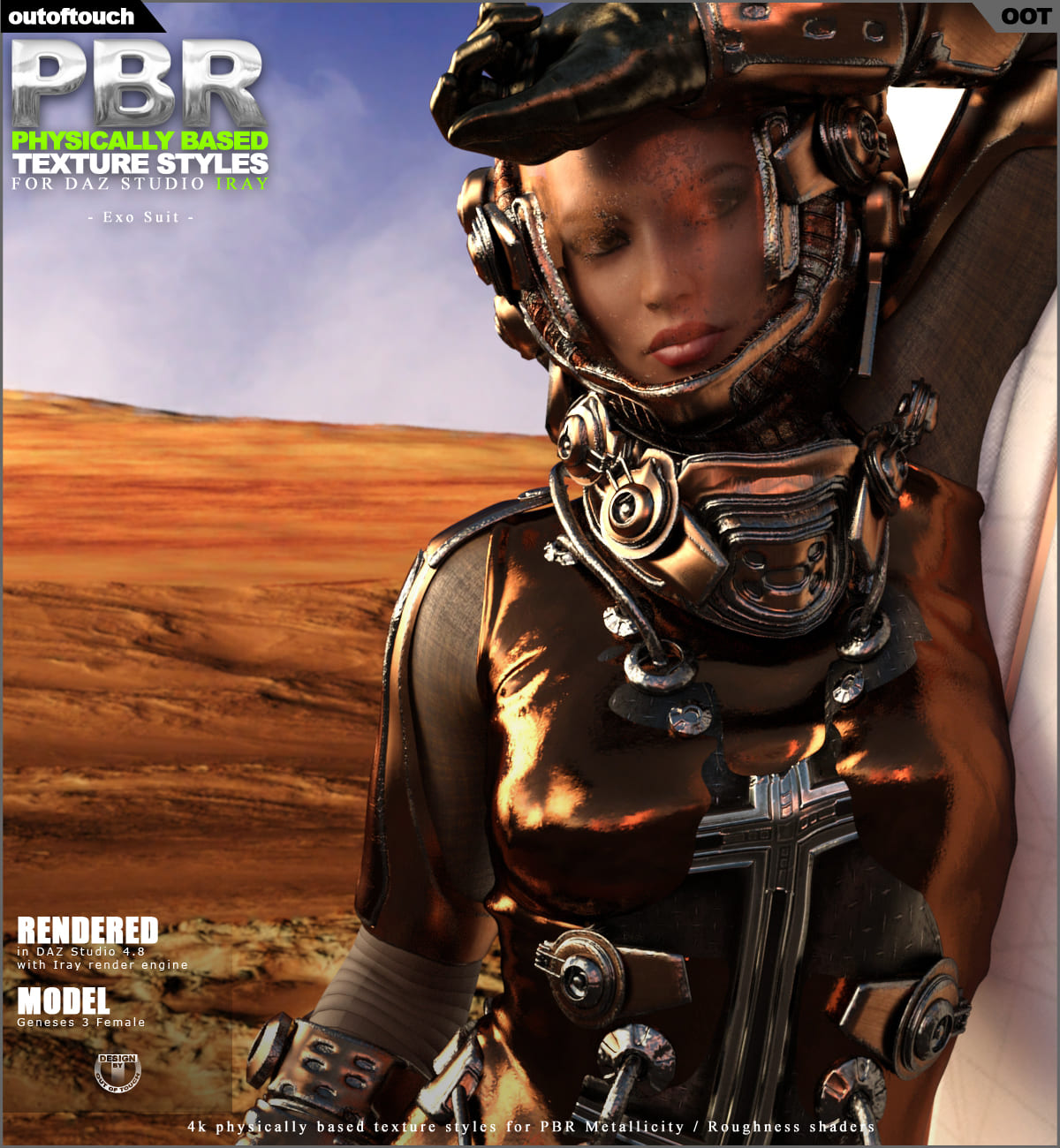 OOT PBR Texture Styles For EXO Suit_DAZ3D下载站