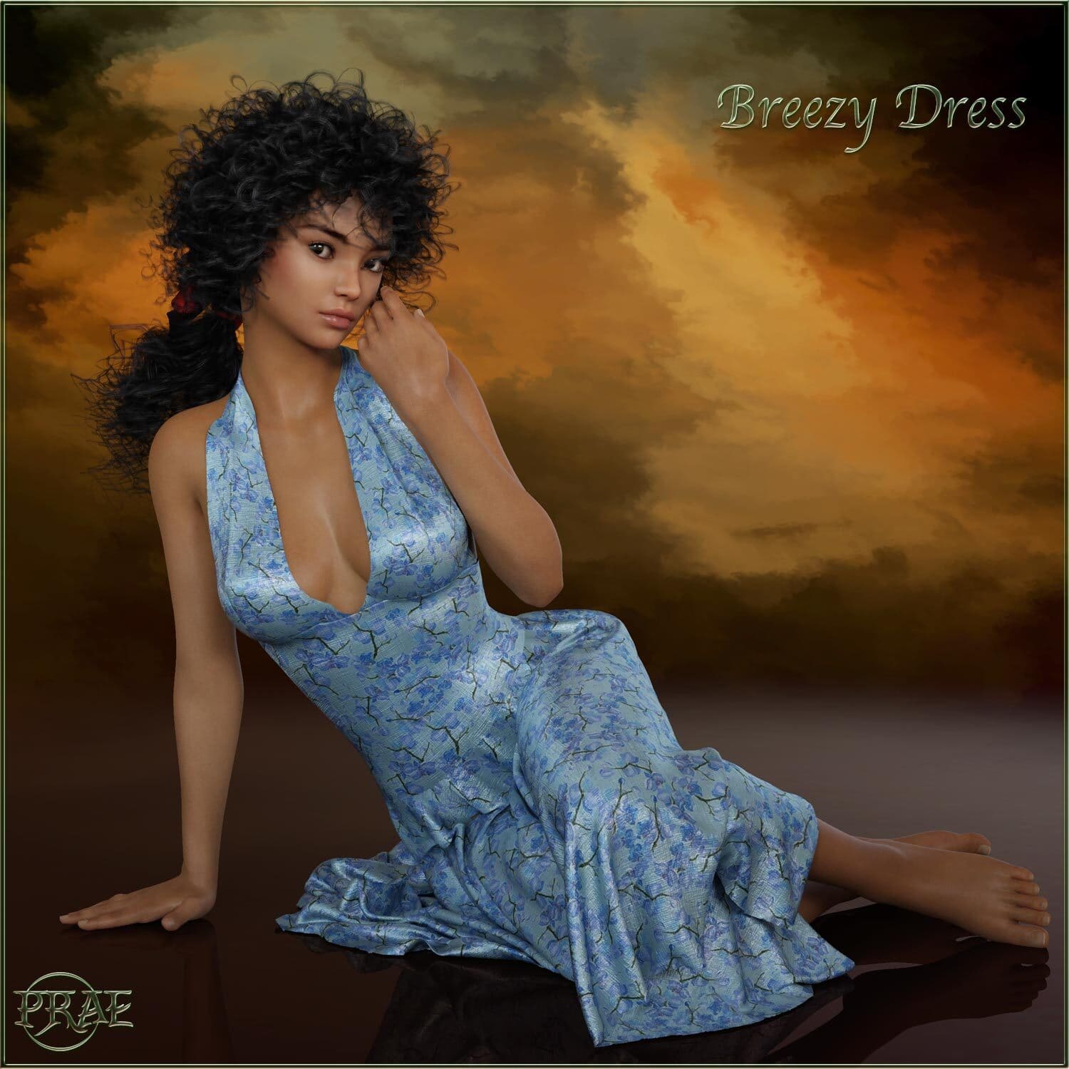 Prae-Breezy Dforce Dress For G8F Daz_DAZ3DDL