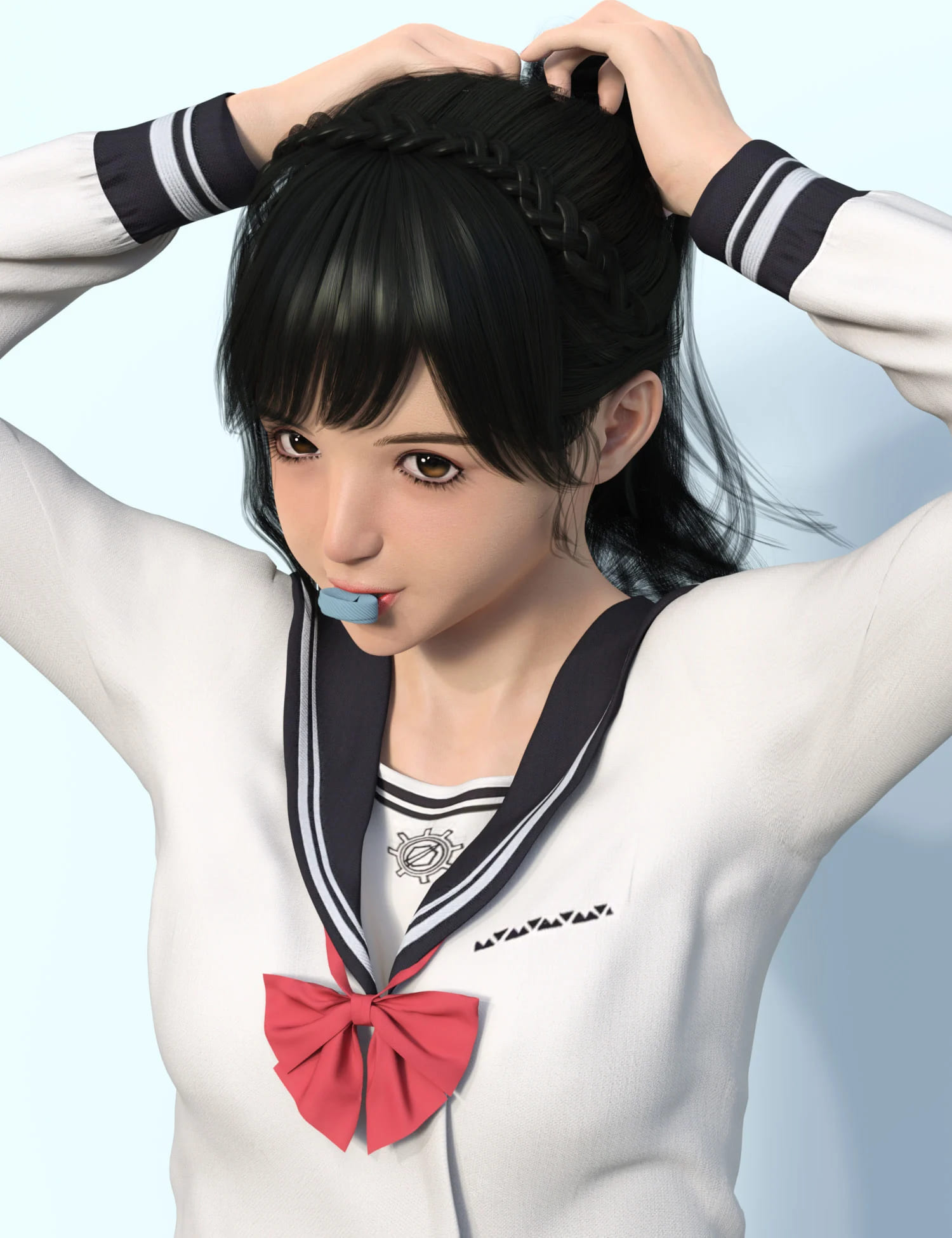 Rikka Character and Rikka Hair for Genesis 8 and 8.1 Females_DAZ3D下载站