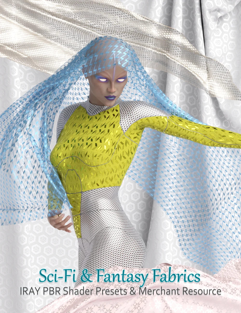 Sci-Fi and Fantasy Fabric Iray Shaders and Merchant Resource_DAZ3D下载站