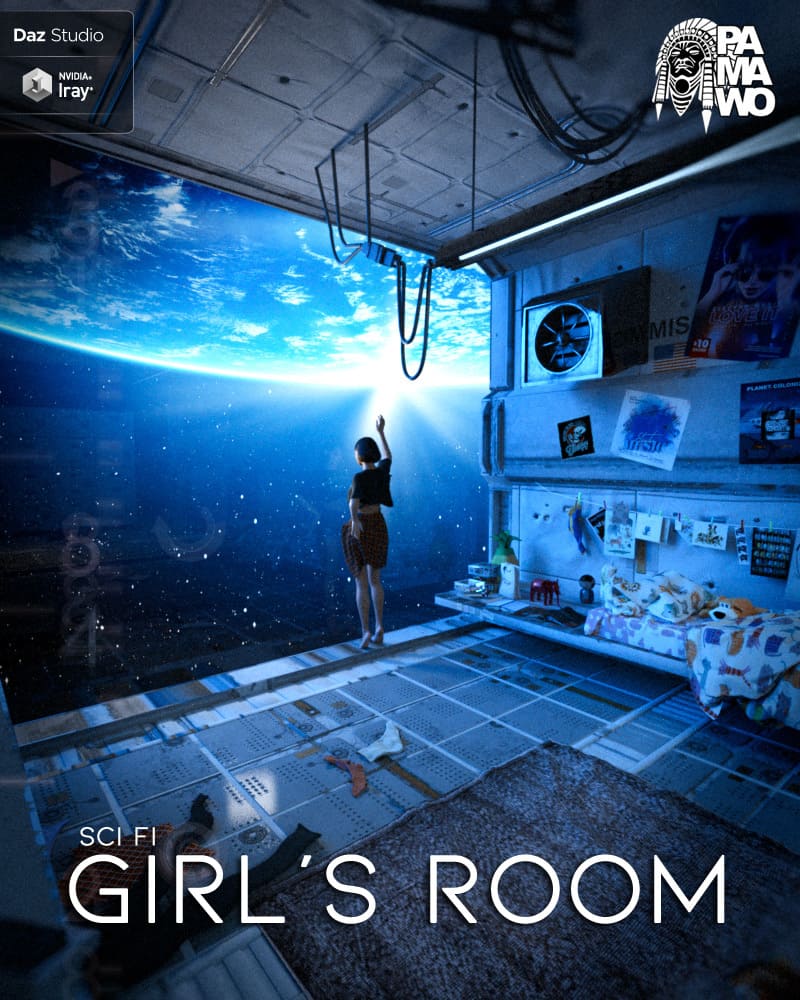 Sci Fi Girl’s Room for DS_DAZ3D下载站