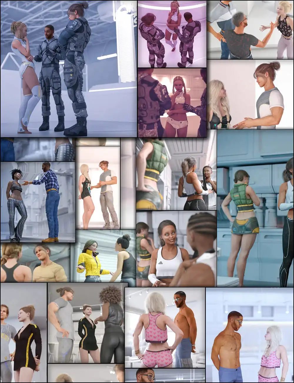 Standing Conversation Poses for Genesis 8_DAZ3DDL
