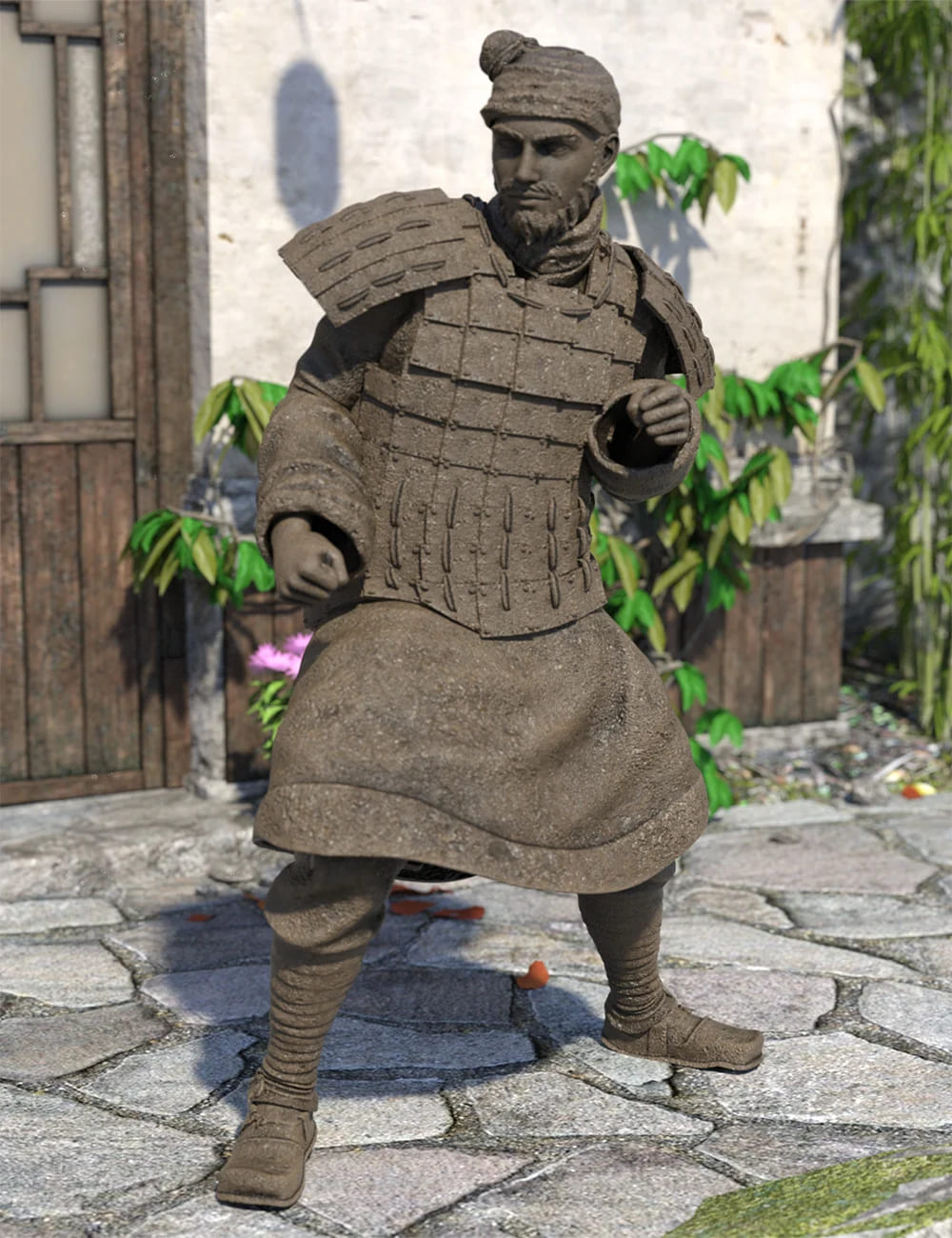 The Action Terracotta Warrior for Genesis 8.1 Male and Michael 8.1_DAZ3D下载站