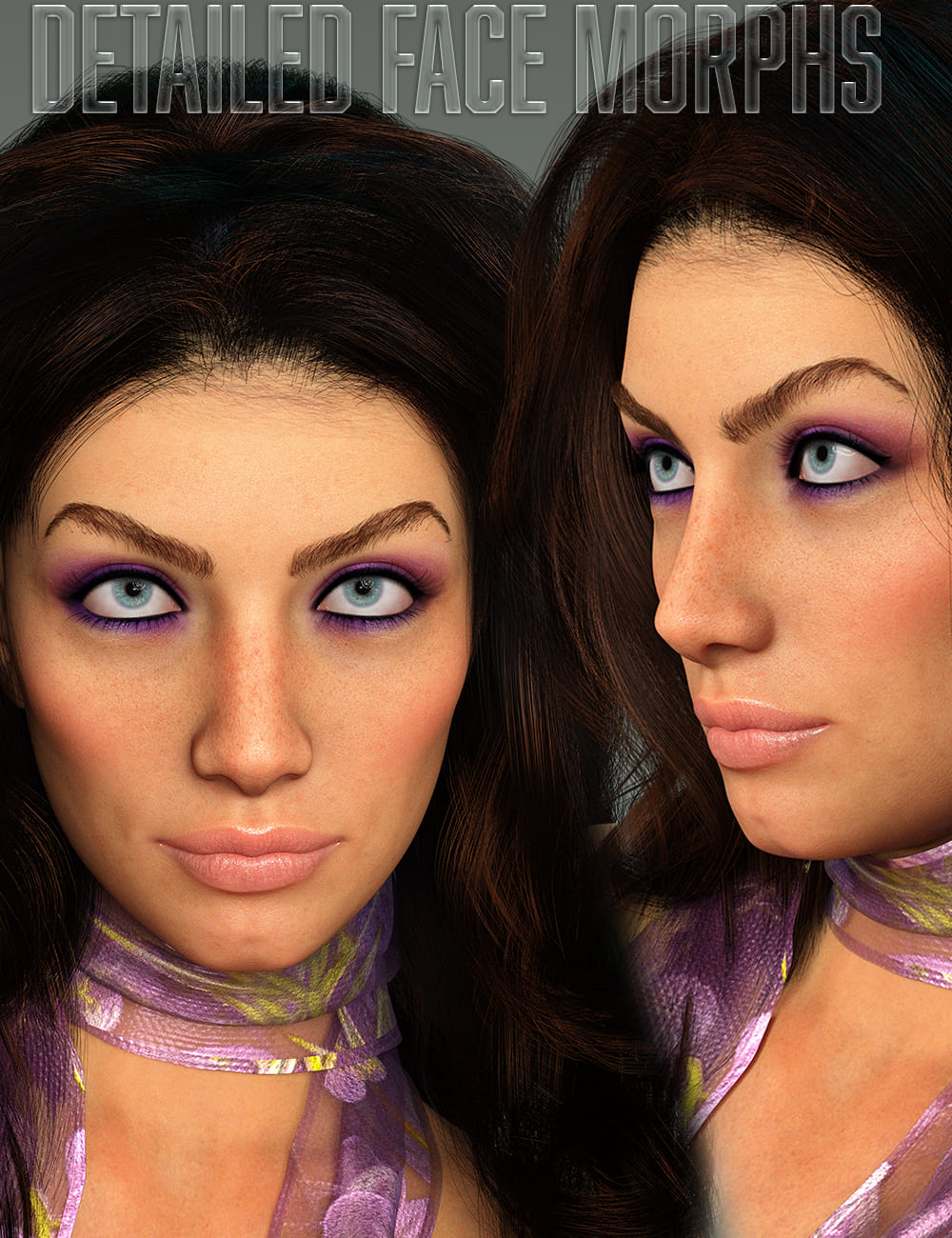 Twizted Detailed Face Morphs for Genesis 8 and 8.1 Female_DAZ3D下载站